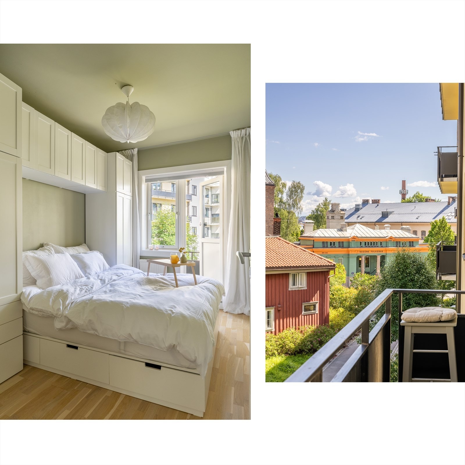 Det ble i 2023/2024 montert ny skapløsning på soverommet Galleribilde