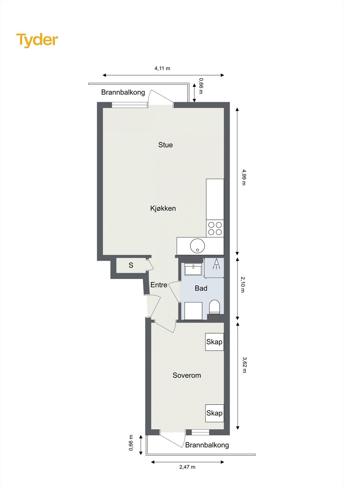 Plantegningen er optimal Galleribilde