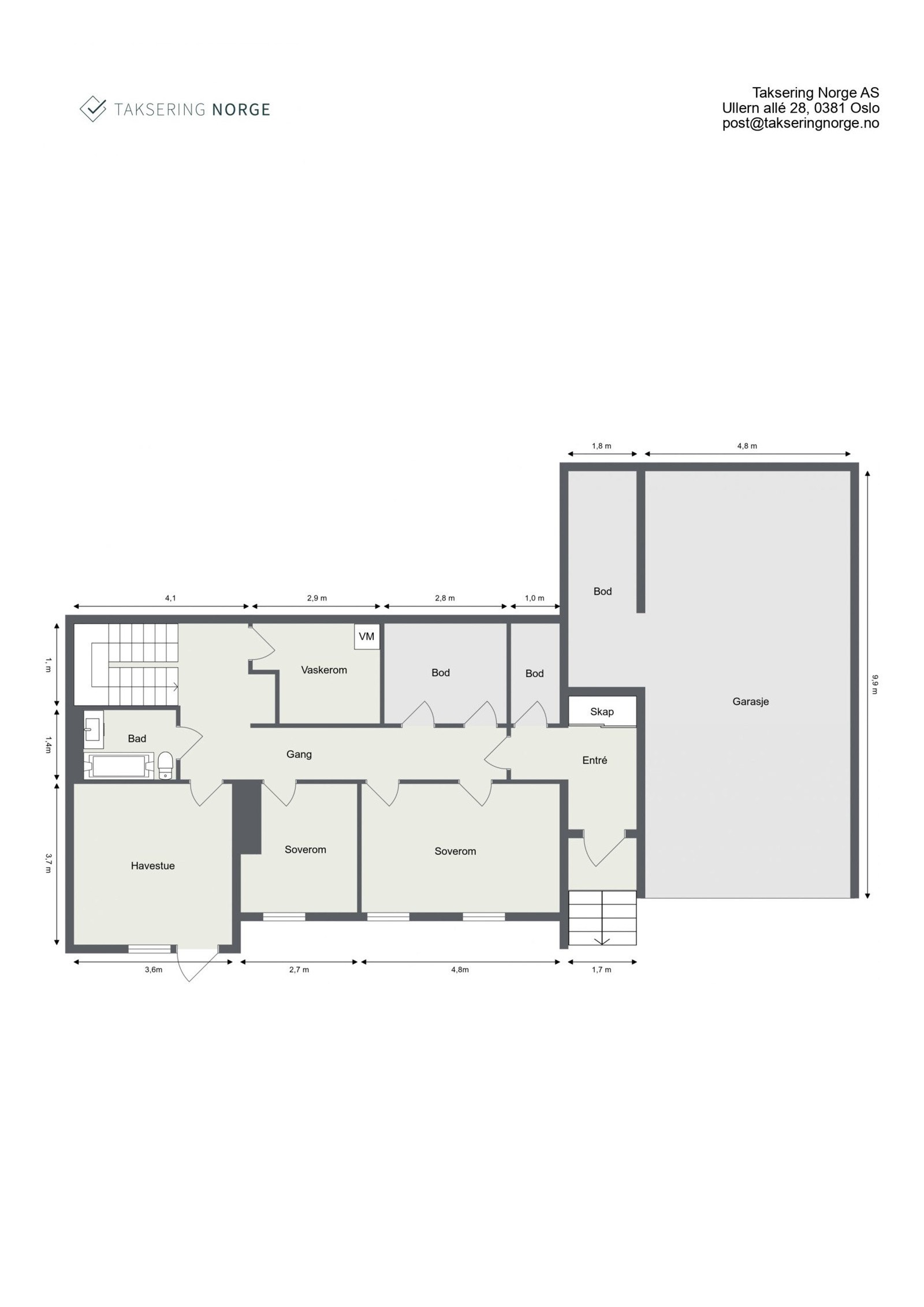 Plantegning 1-etasje Galleribilde