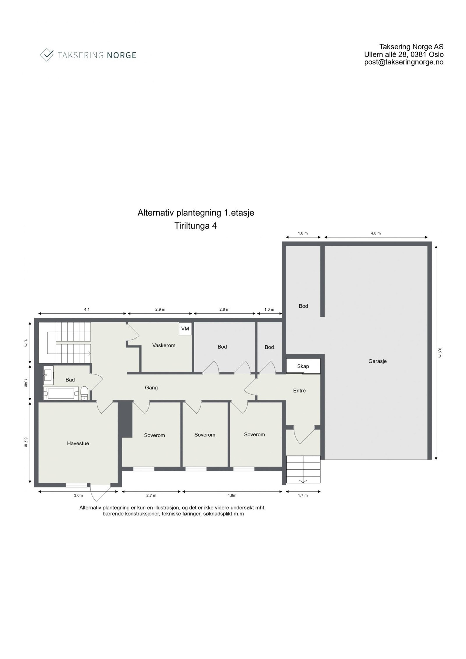 Alternativ plantegning 1-etasje Galleribilde