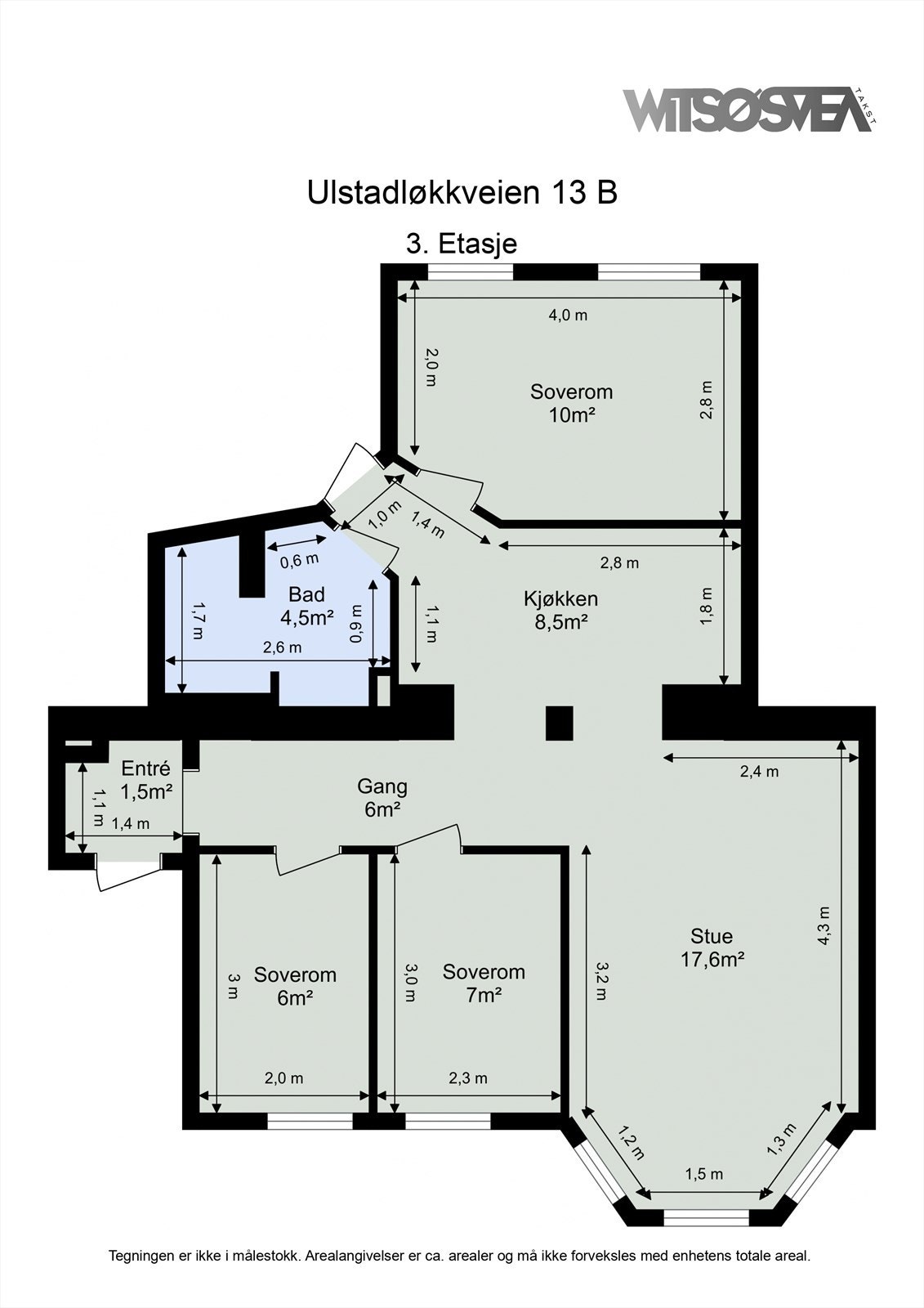 Planskisse 3. etasje Galleribilde
