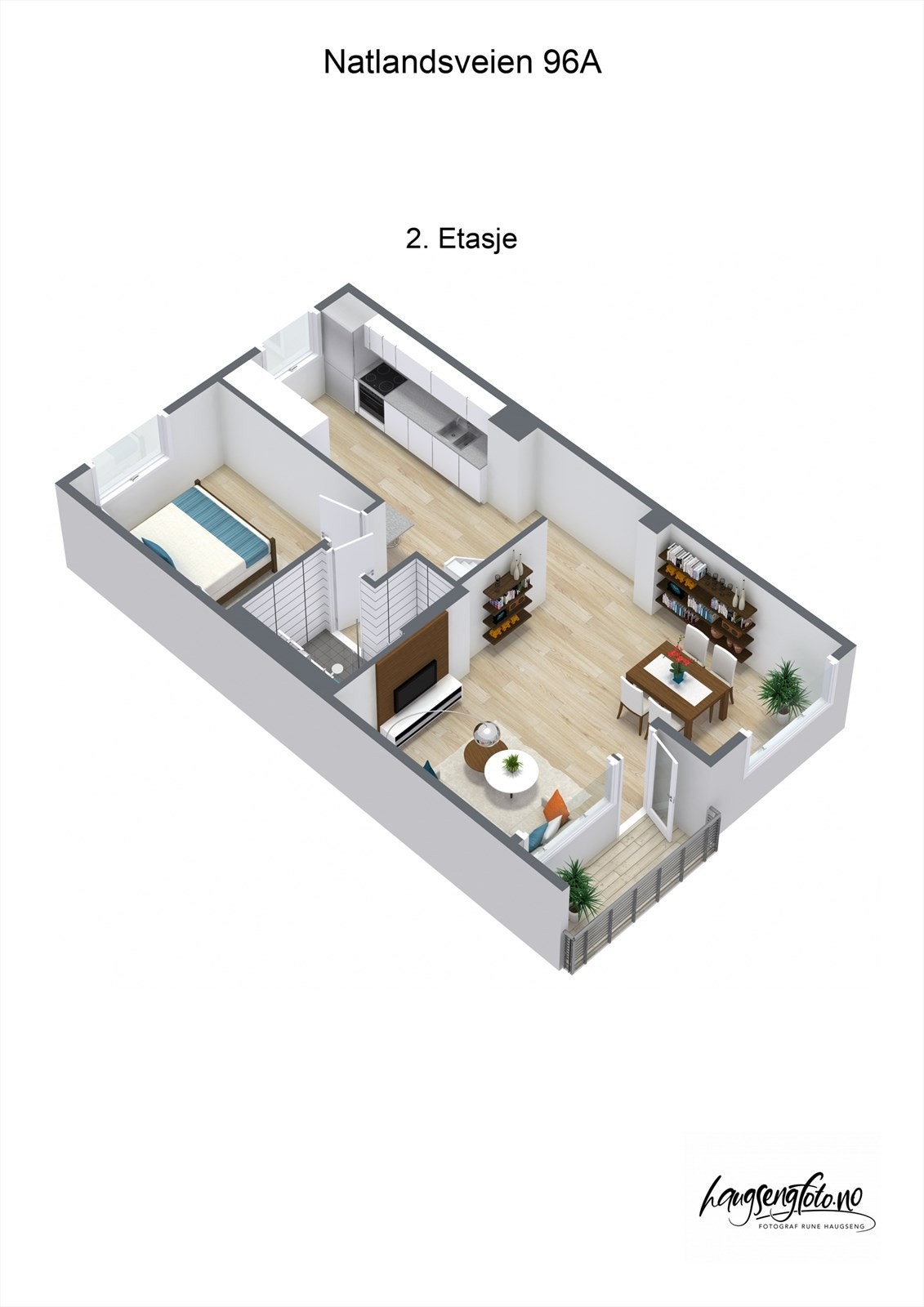 Plantegning 3D Galleribilde