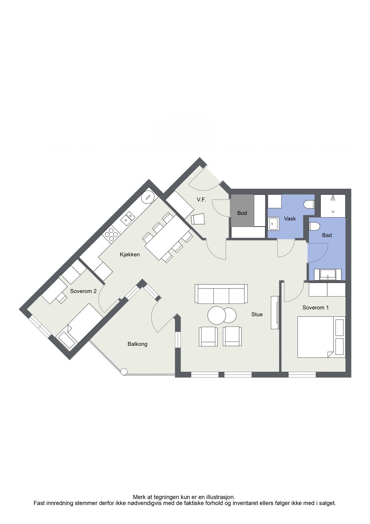 Plantegning 2.etasje Galleribilde