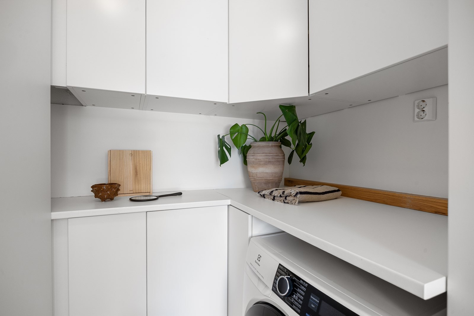 Opplegg for vaskemaskin i omkledningsrom. Galleribilde