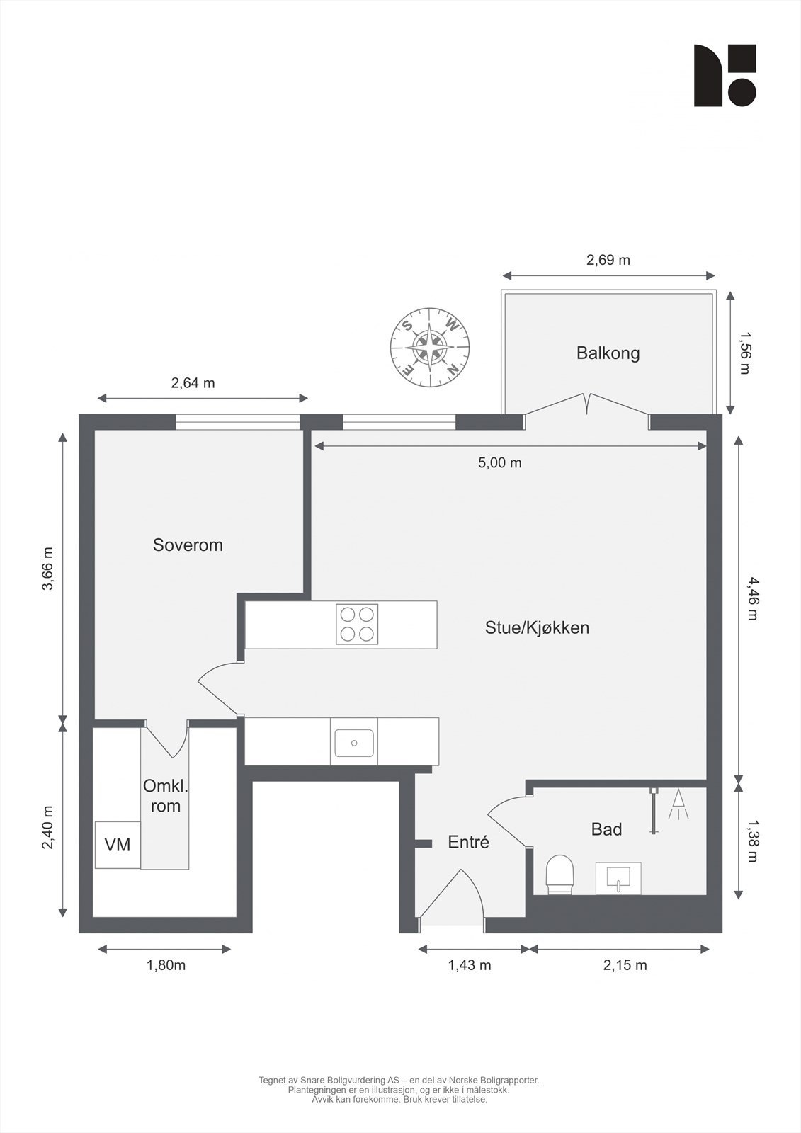 Plantegning med mål! Galleribilde