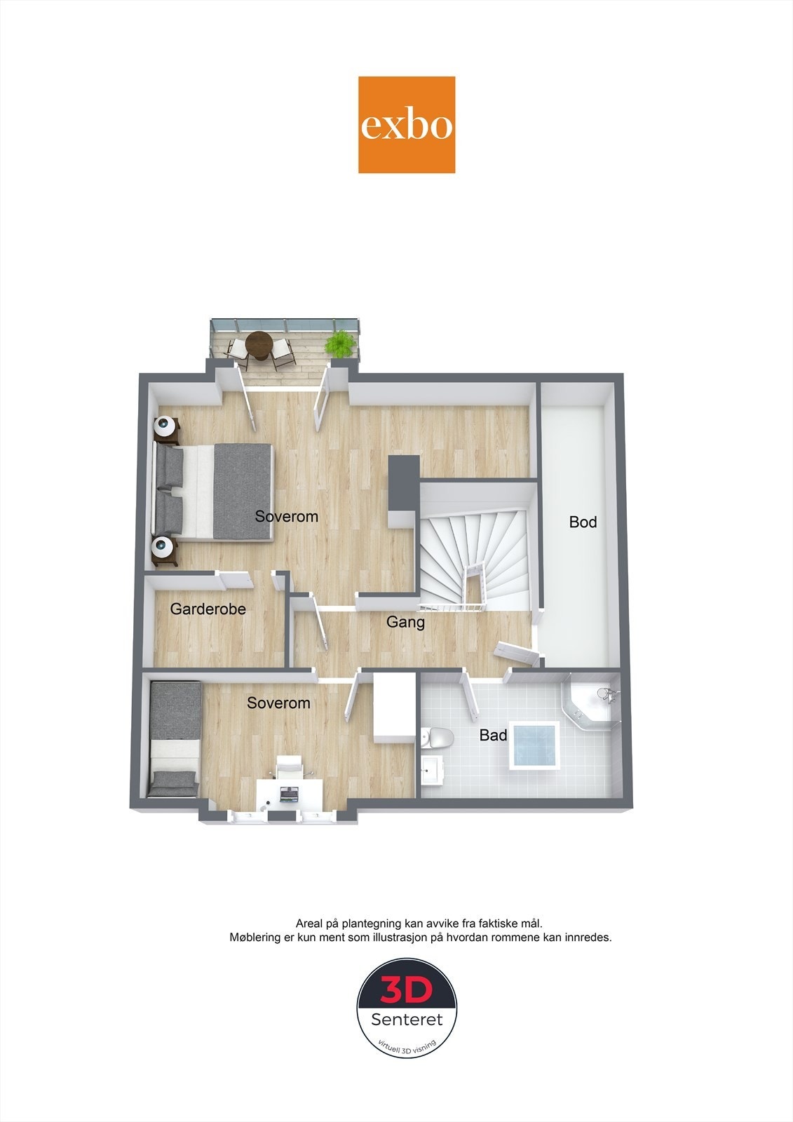 Plantegning 3.Etasje Galleribilde