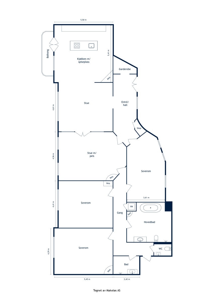 Plantegning Riddervolds gate 9.jpg Galleribilde