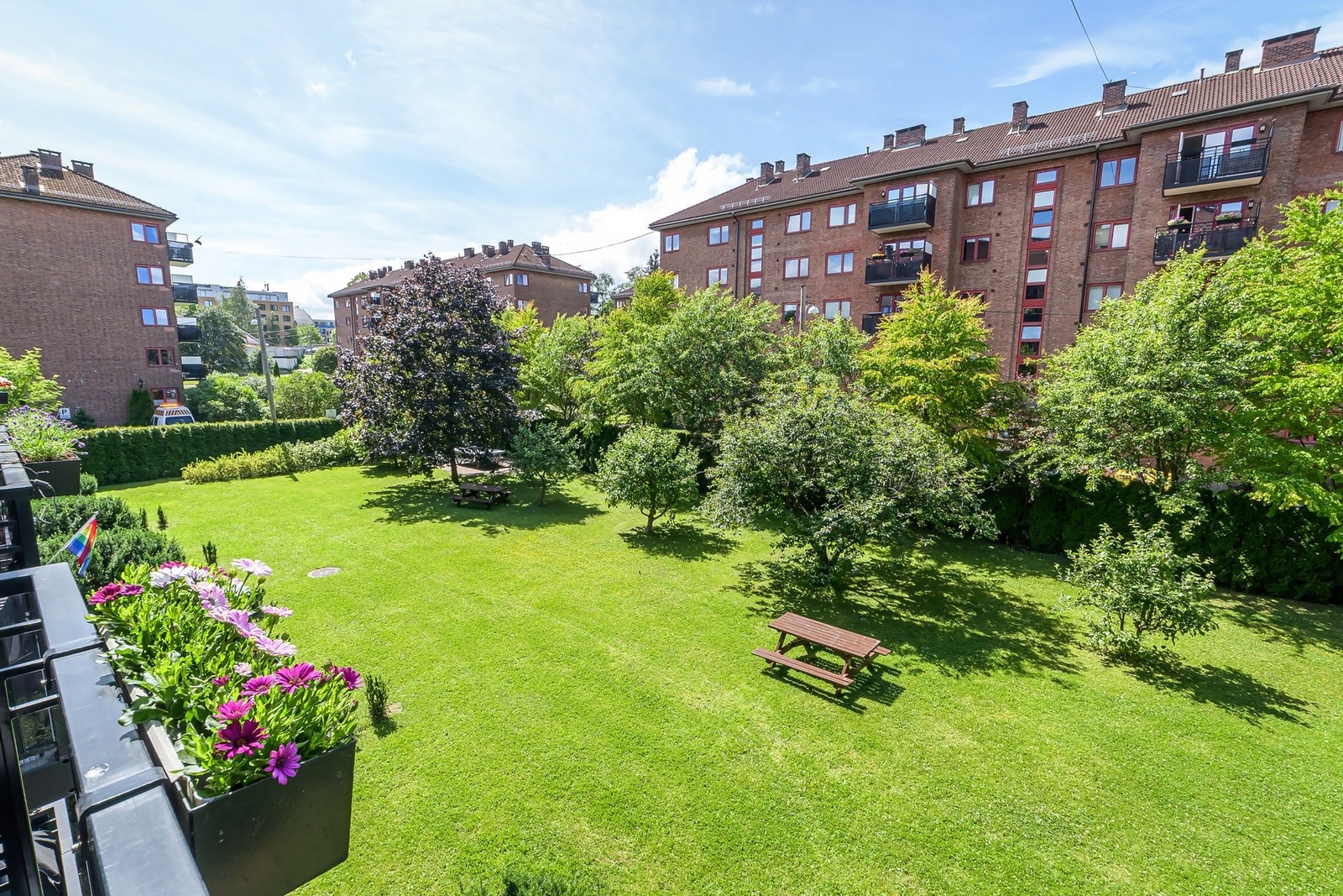 Her kan du nyte grønne omgivelser og rolige omgivelser midt i byen. Galleribilde