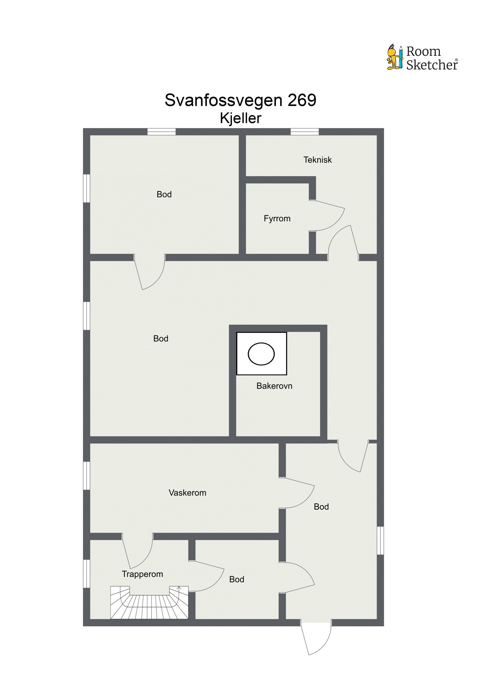 Plantegning - Kjeller etasje Galleribilde