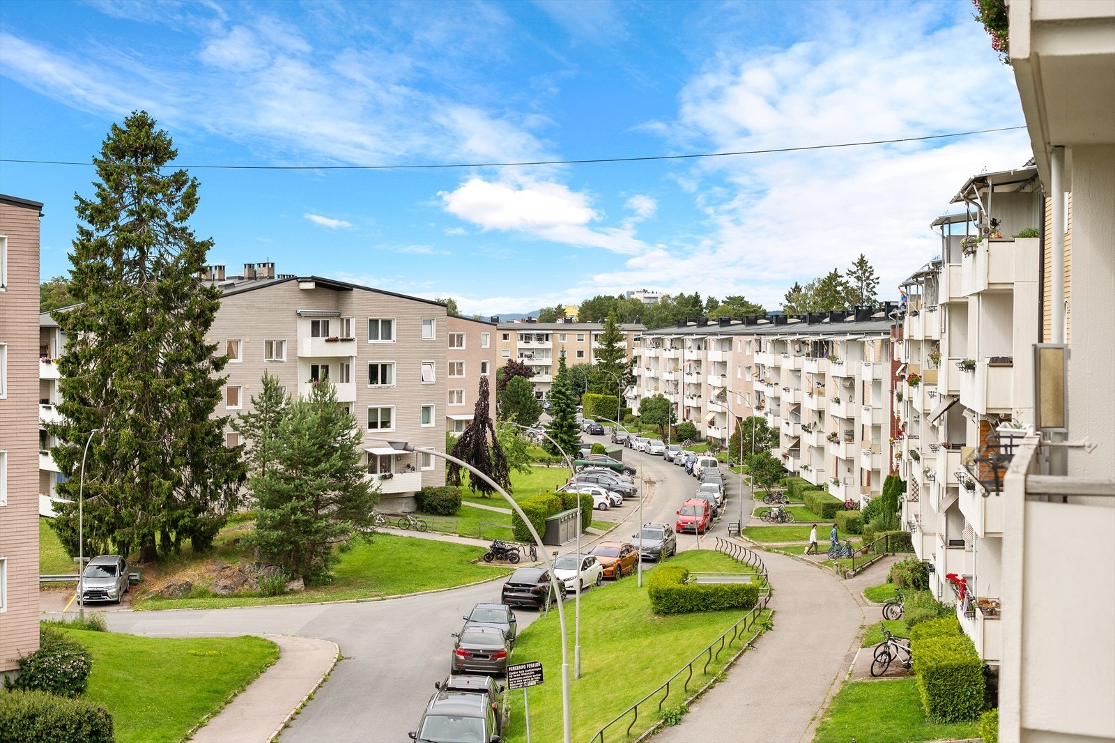 Hyggelig utsyn fra balkongen Galleribilde