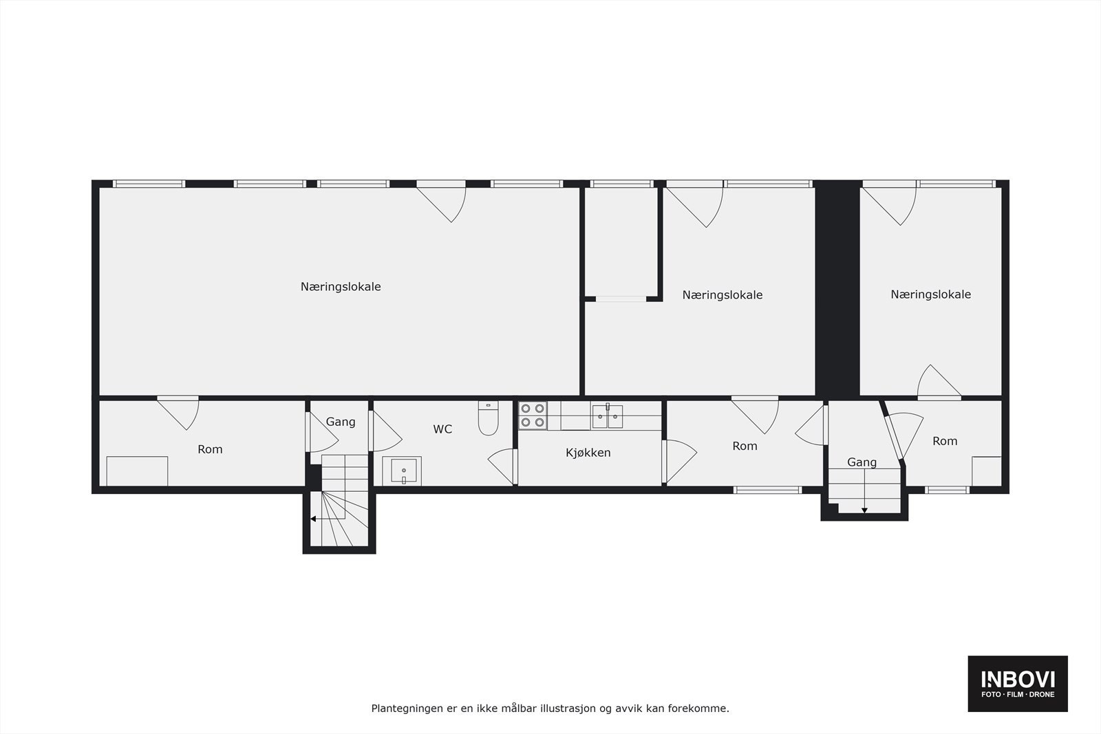 Planskisse - Underetasje/næringsdelen Galleribilde