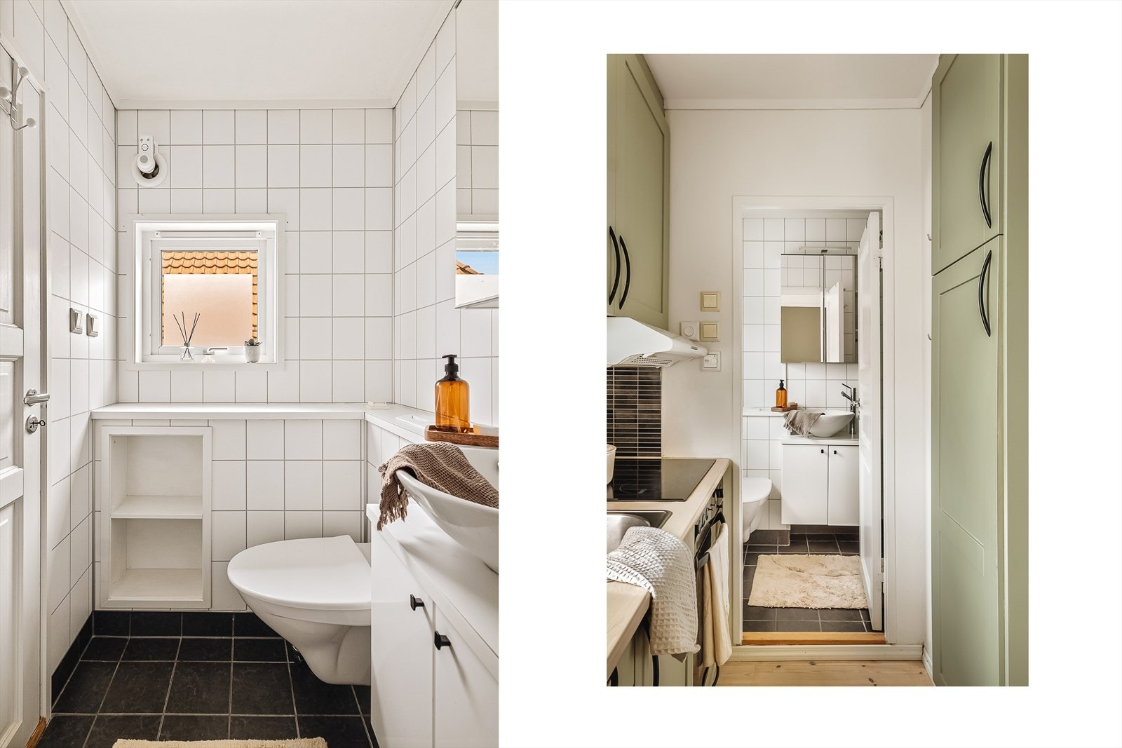 Badet er 2,9 kvm. Vinduet fra 2016. Galleribilde