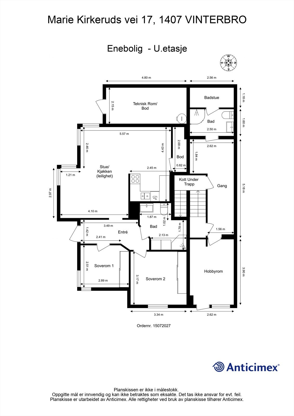 Plantegning - Underetasje Galleribilde