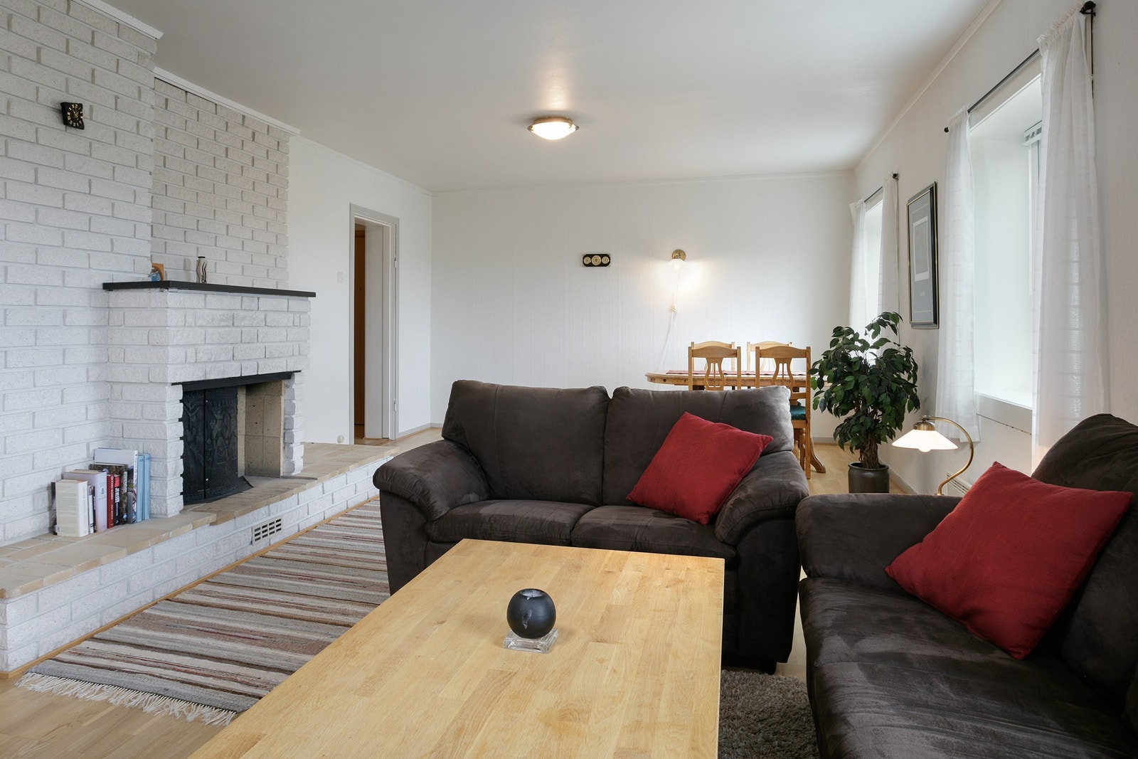 Stue med peis Galleribilde