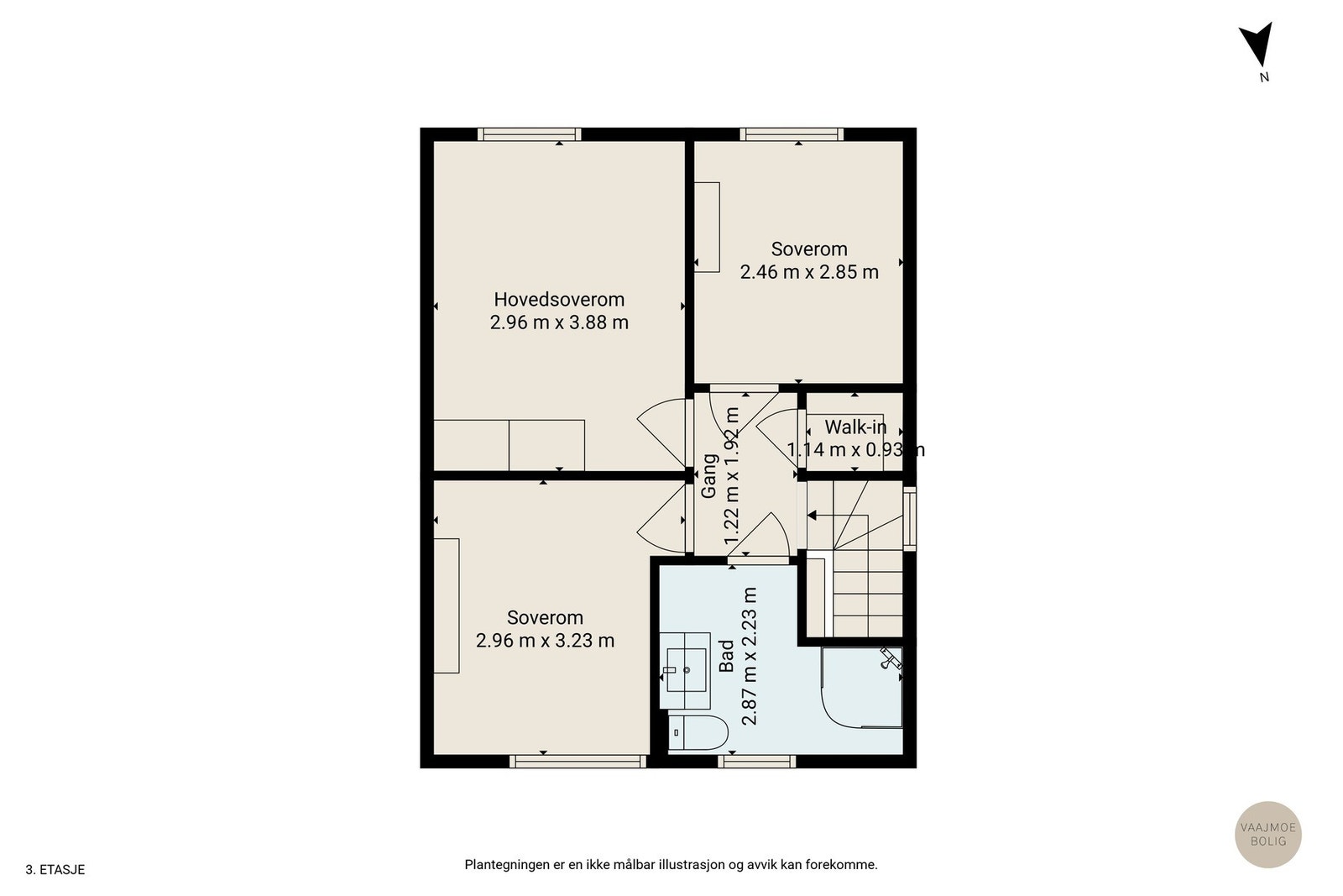 Plantegning andre etasje Galleribilde