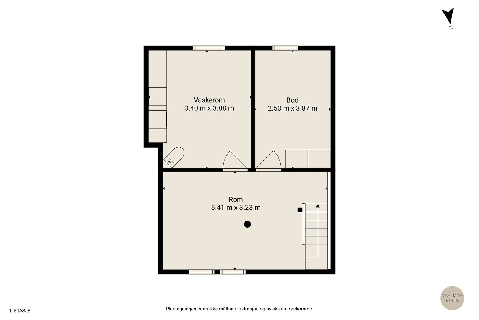 Plantegning kjelleretasjen Galleribilde