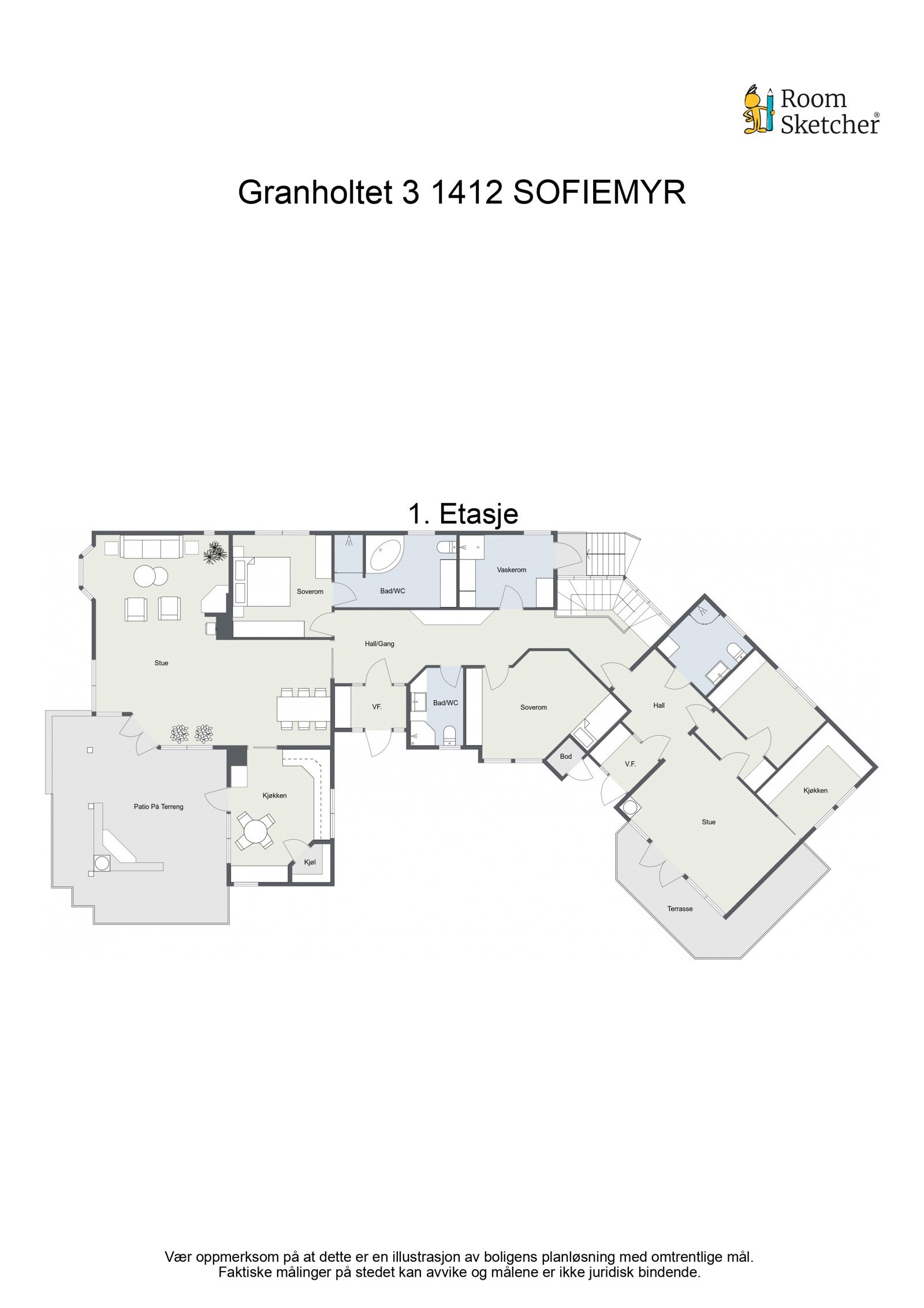 Plantegning første etasje. Galleribilde