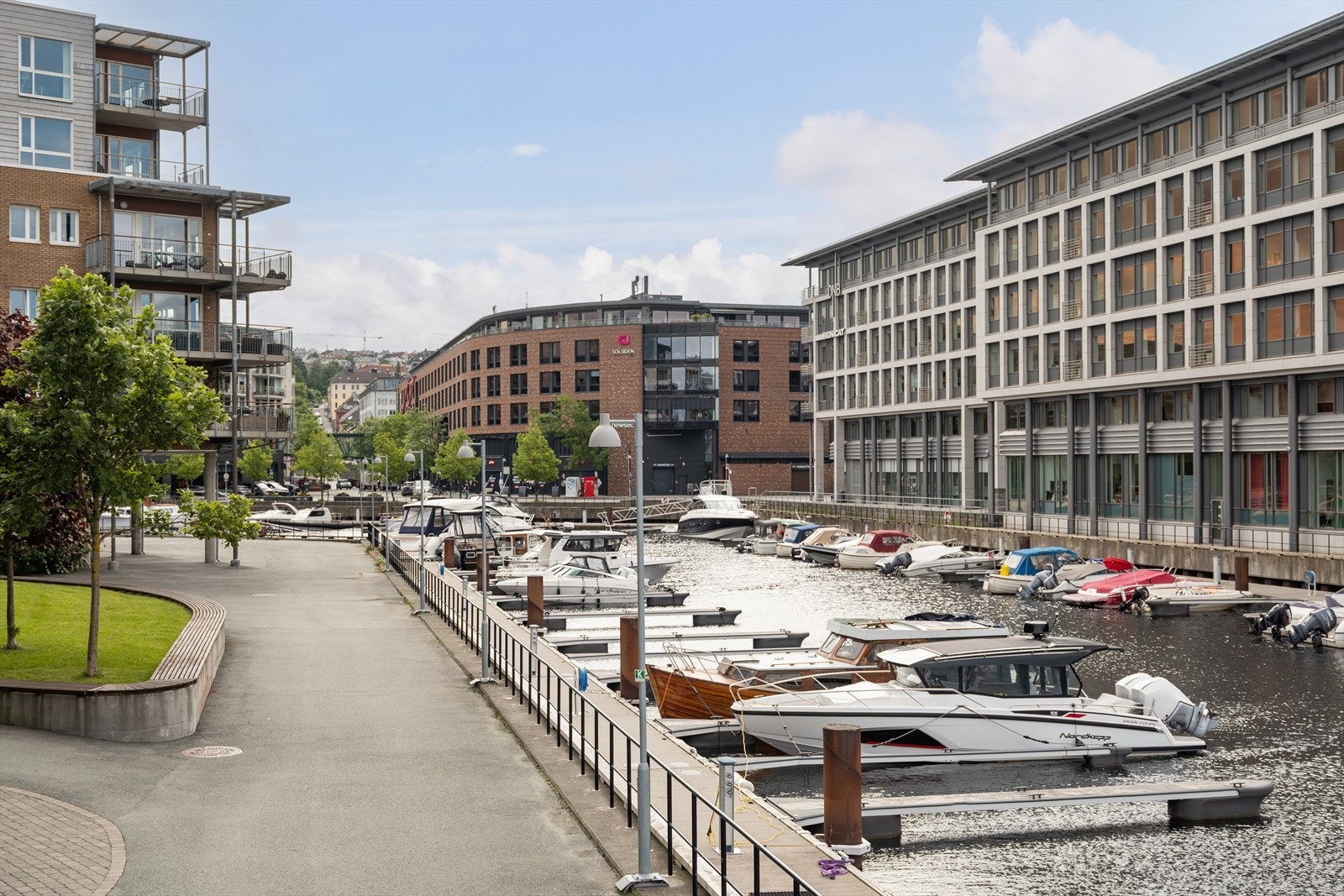 Her bor du i en urban og moderne bydel i Trondheim. Galleribilde