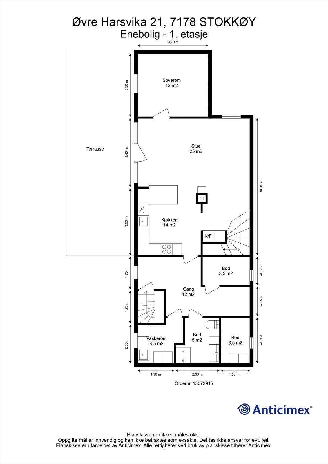 Planskisse 1. etasje. Galleribilde