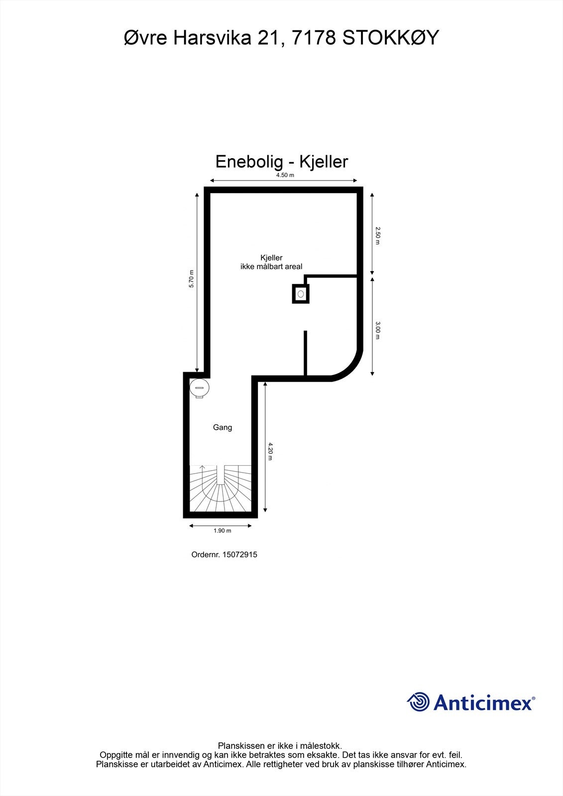 Planskisse kjeller. Galleribilde