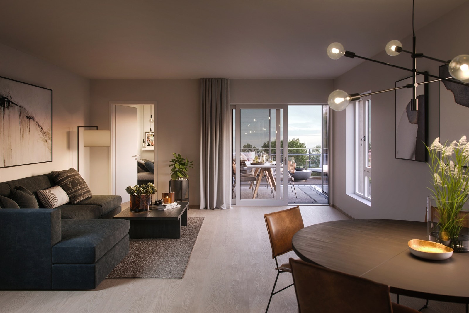 Illustrasjon fra trinn 3 C303 -stuemiljø og utsikt. Avvik vil kunne forekomme Galleribilde