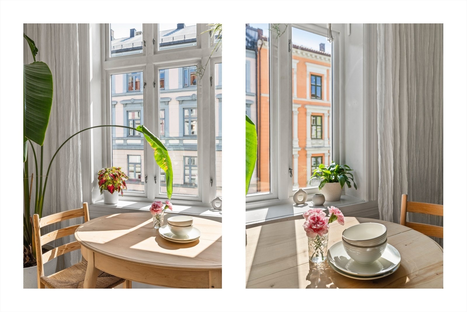 Klassiske detaljer som stor vinduer og dype vinduskarmer. Galleribilde