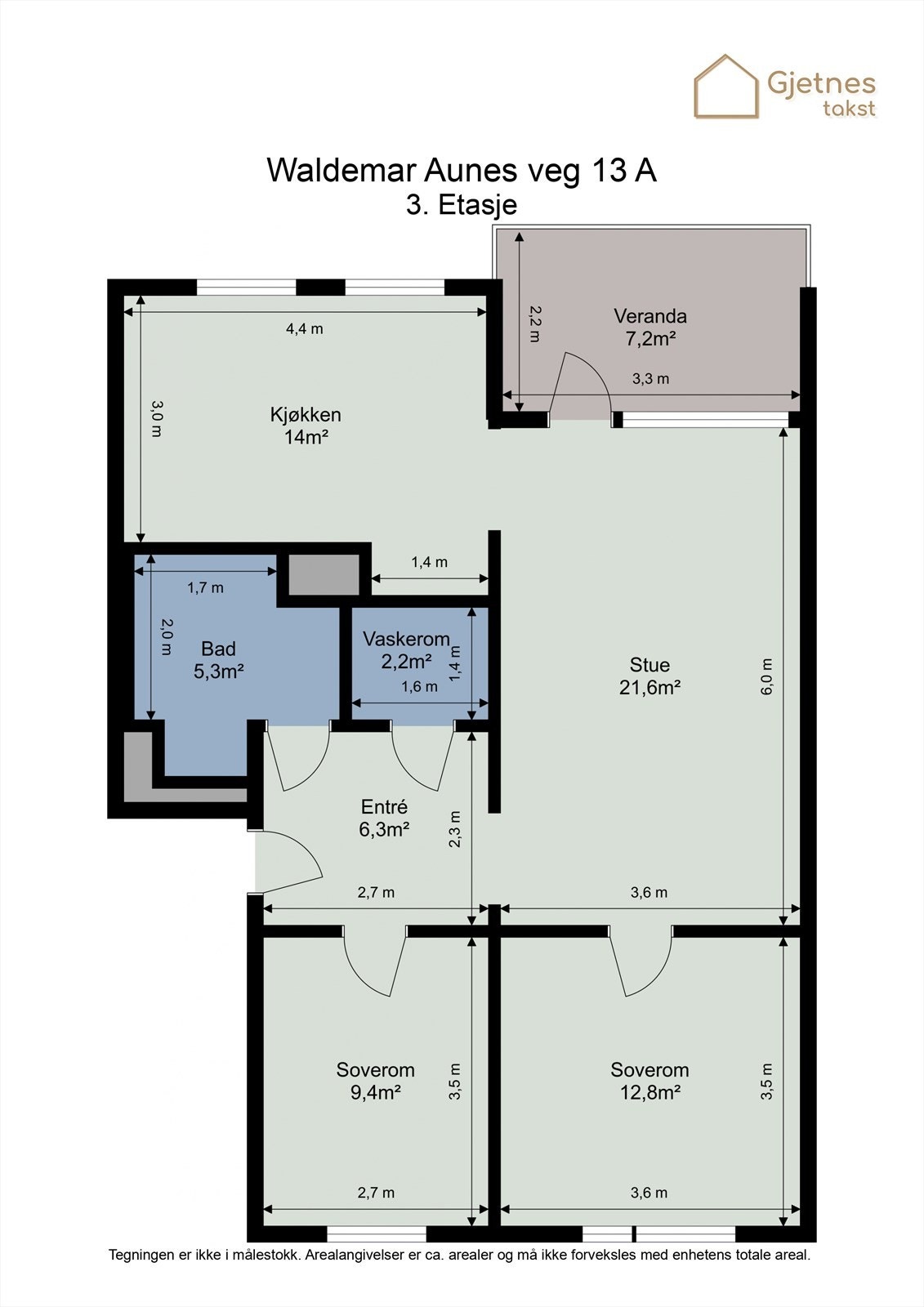 Ta en titt på planskissen og gjør deg kjent med romfordelingen. Galleribilde