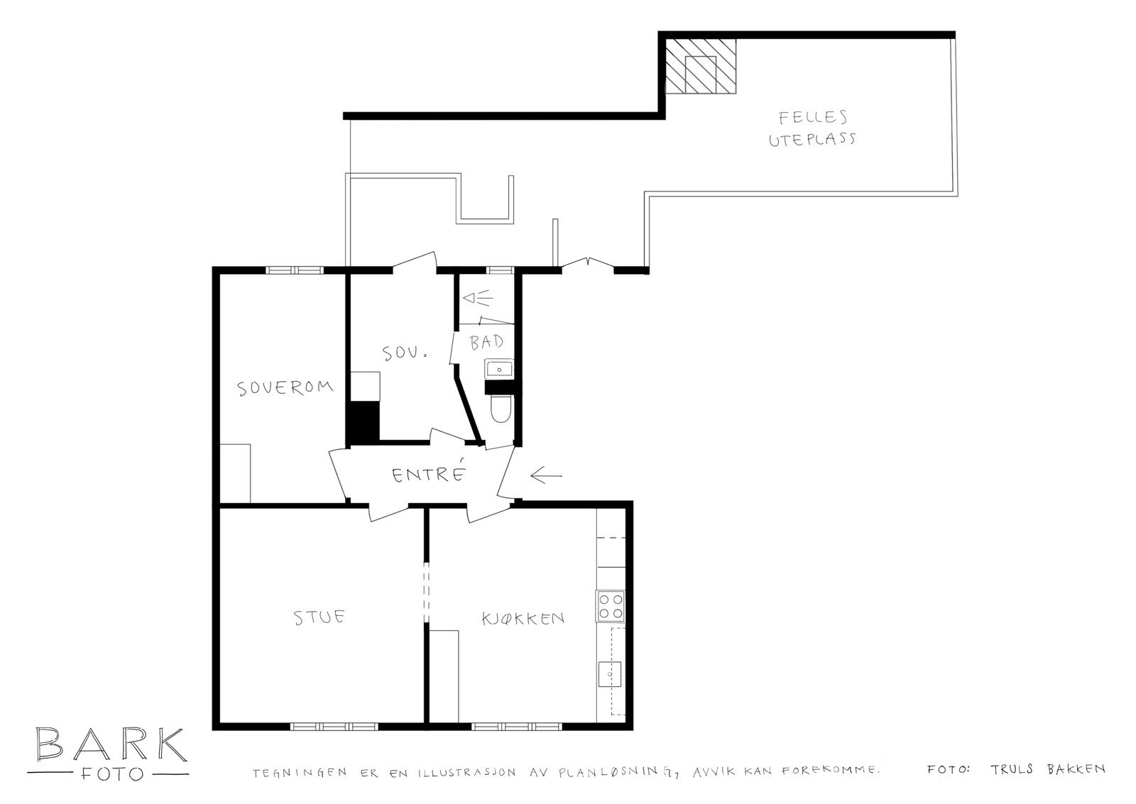 Leiligheten har en optimal planløsning. Galleribilde