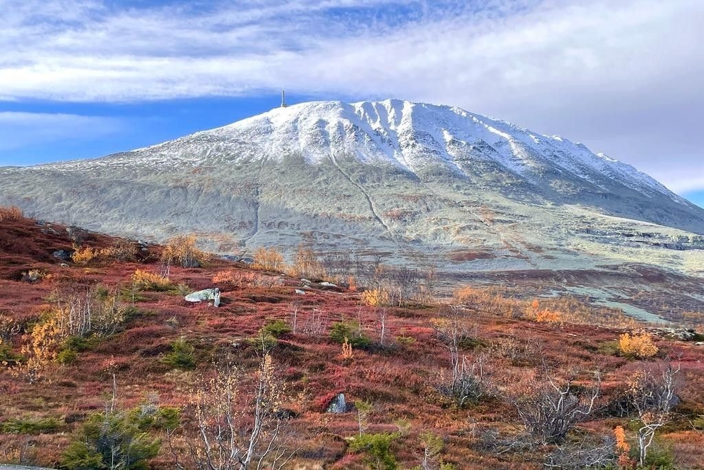 Høstbilde mot Gaustatoppen Galleribilde