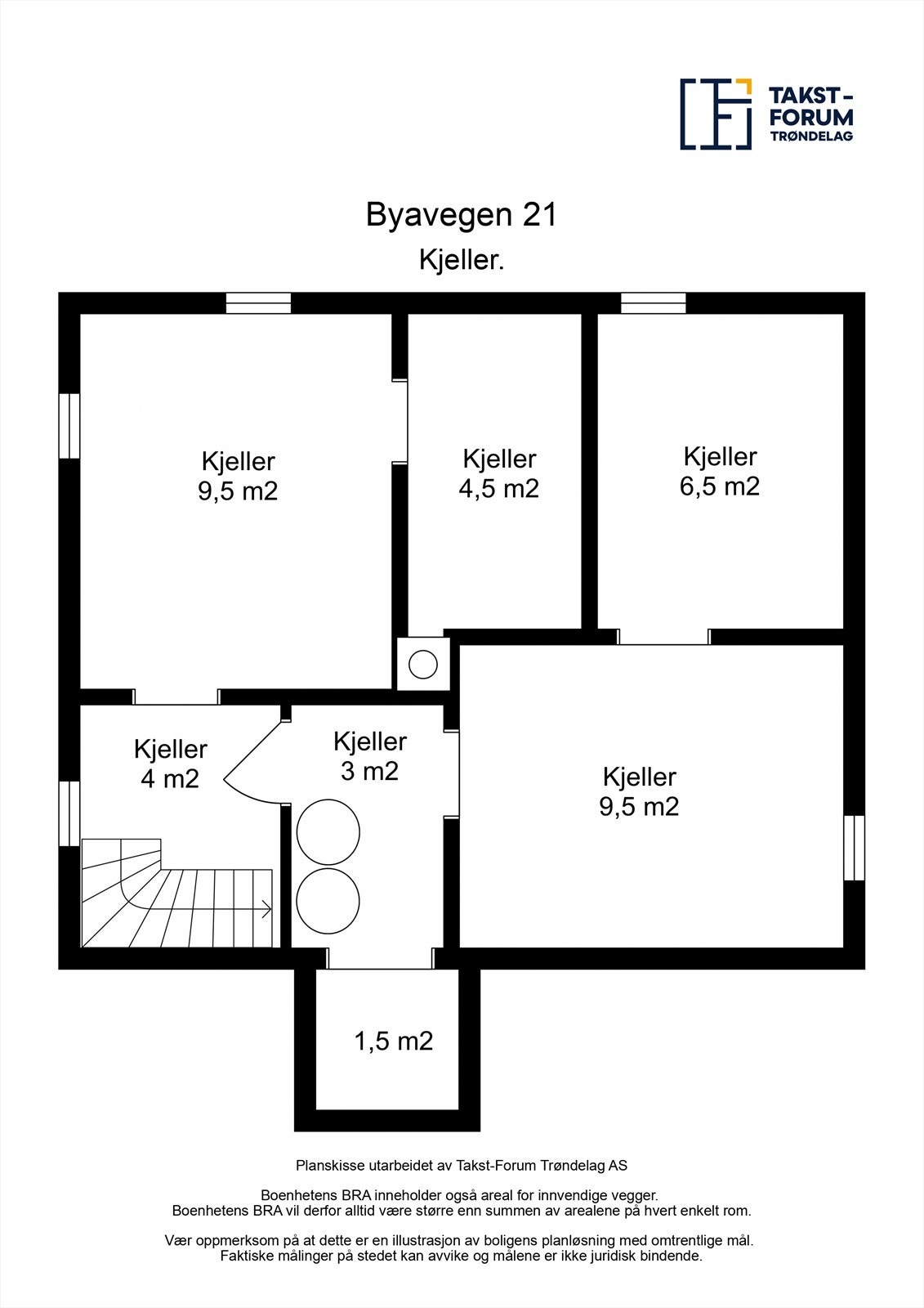 Plantegning kjeller Galleribilde