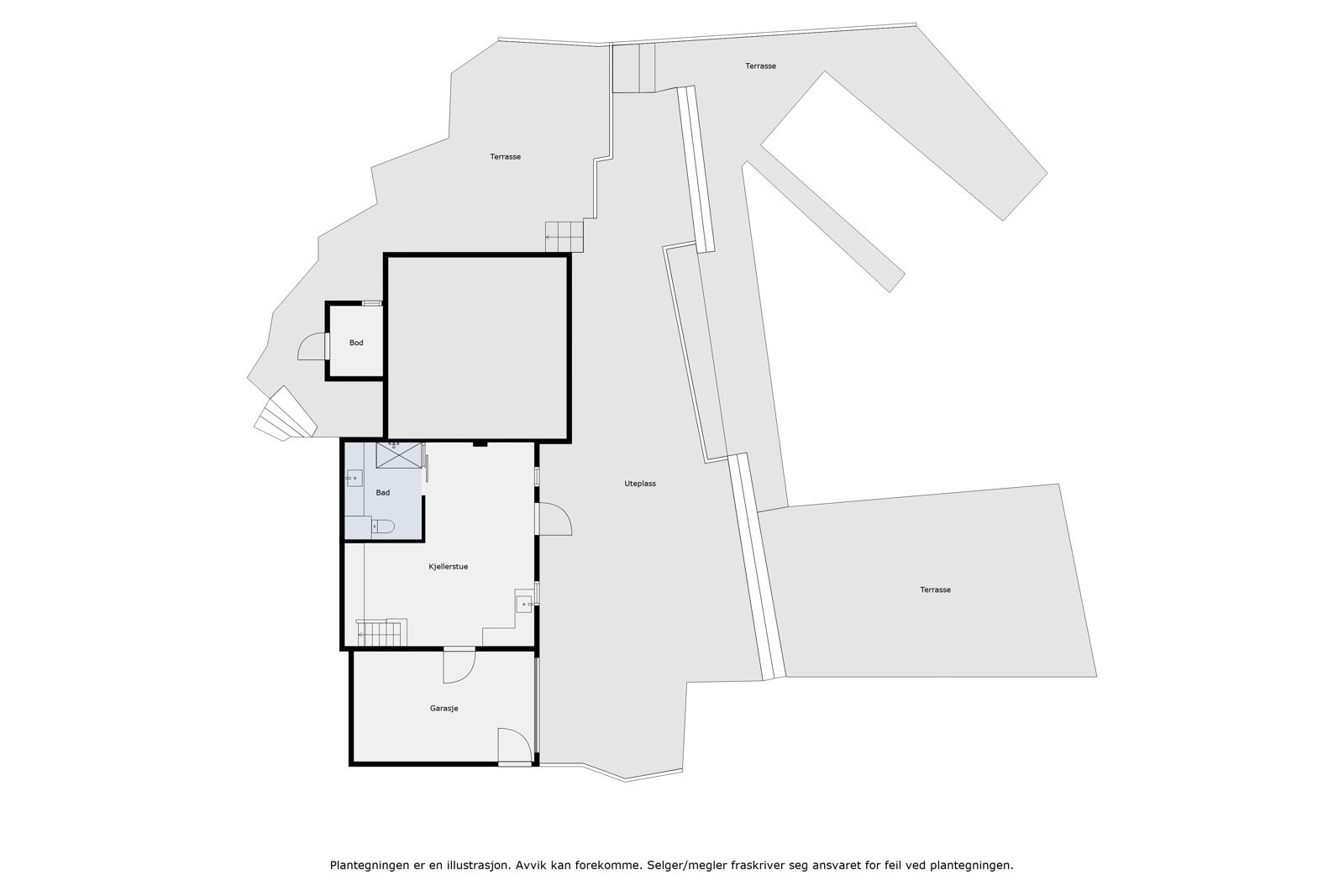 Plantegning - U.etasje Galleribilde
