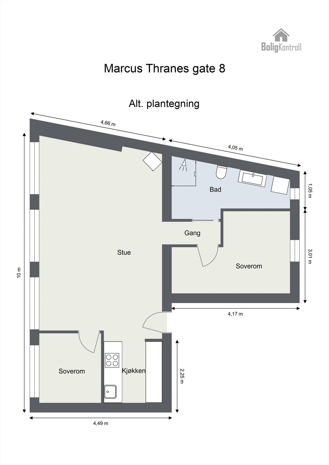 Alternativ plantegning. Galleribilde
