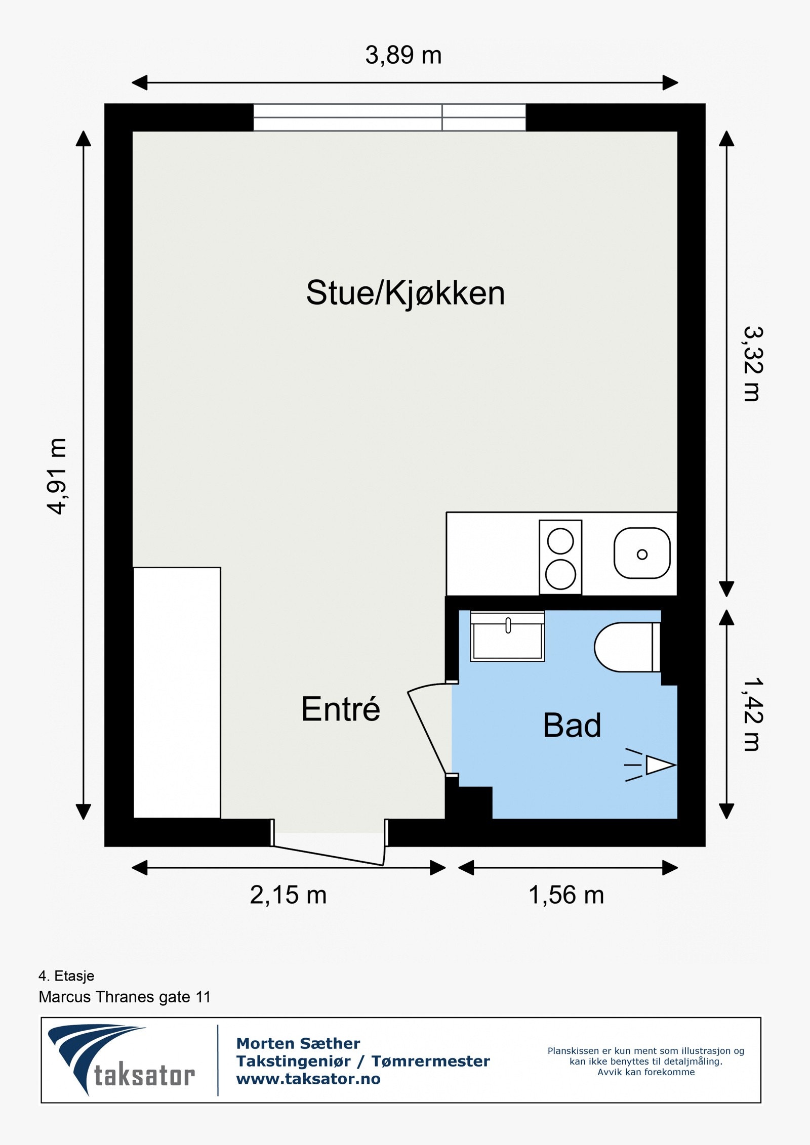 Plantegning 4. etasje Galleribilde