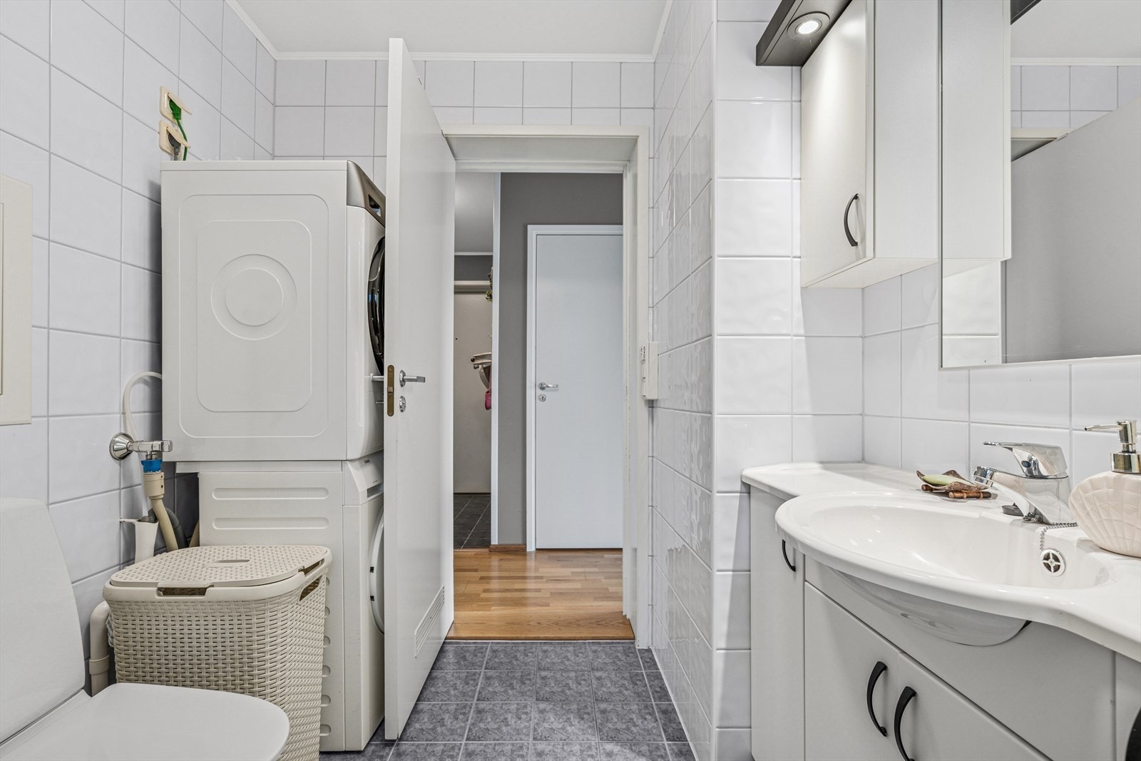 Her er det også opplegg for vaskemaskin. Galleribilde