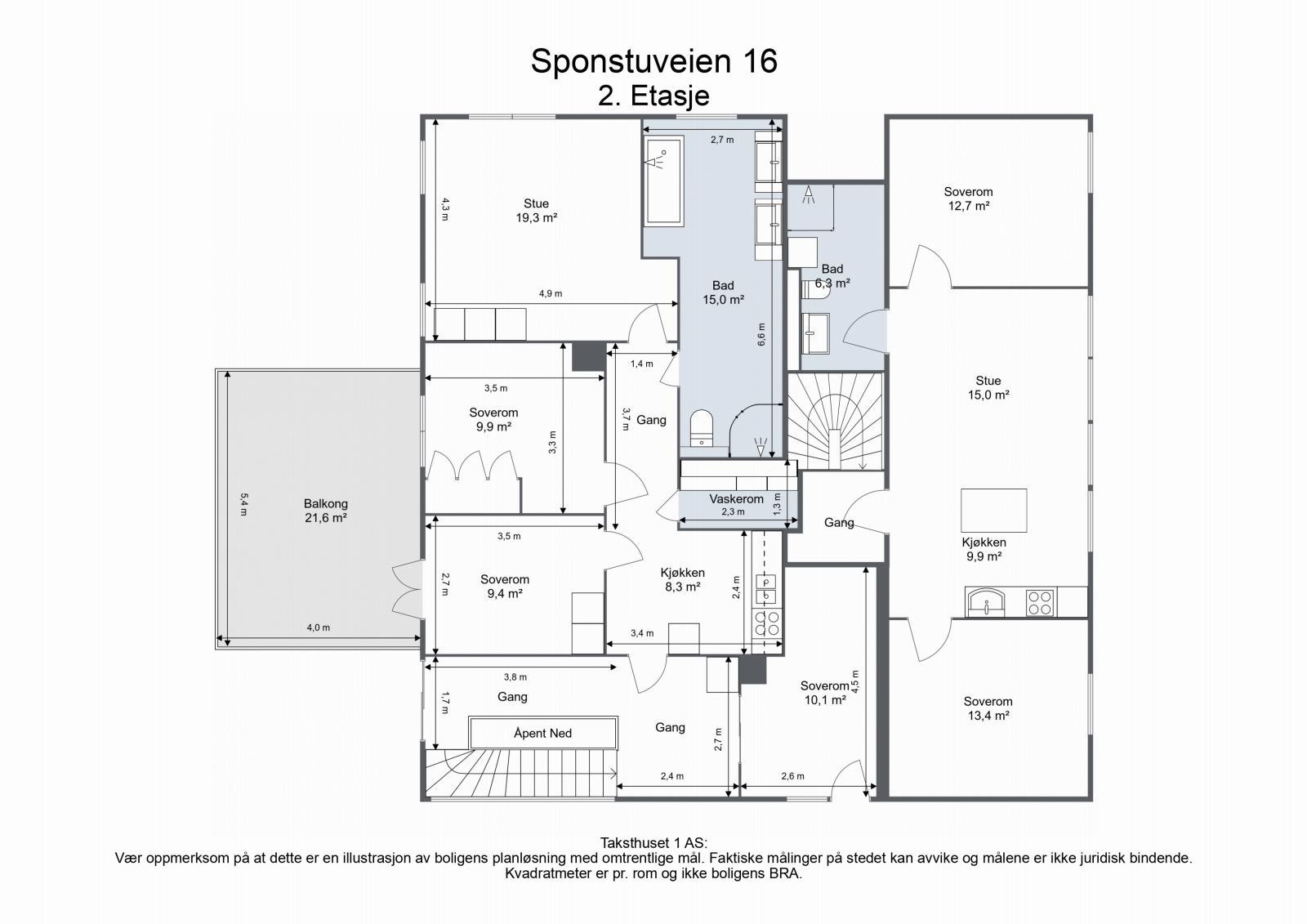 Planskisse 2. etasje. Galleribilde