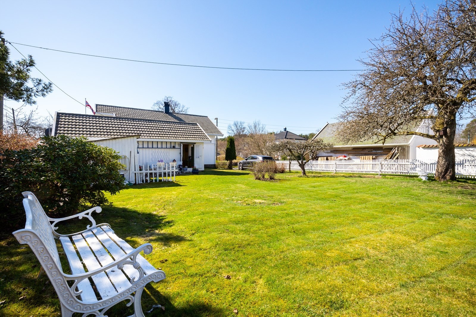 Her finnes det rikelig med muligheter for å skape flere ulike soner i uteområdet. Galleribilde