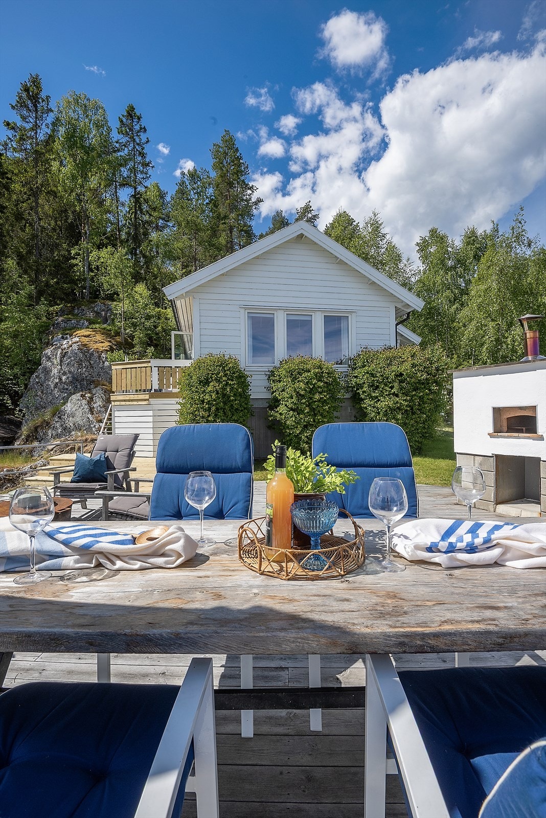 Forfriskninger i sola. Galleribilde