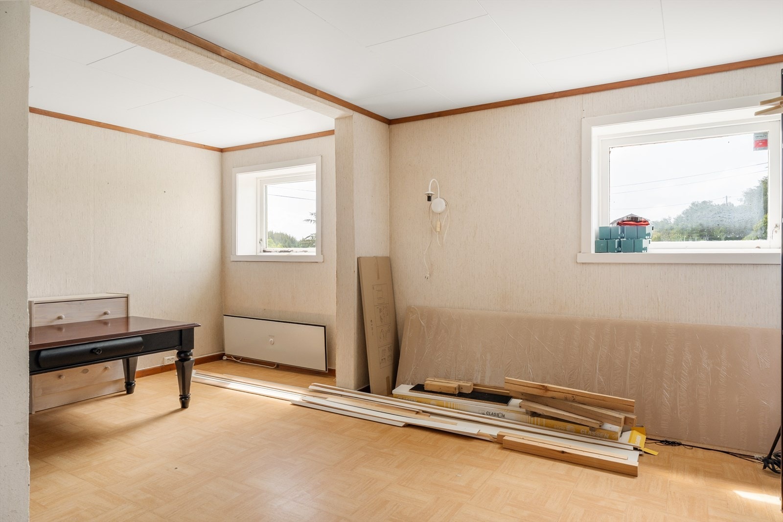 Kjelleretasjen er renovasjonsklar. Galleribilde