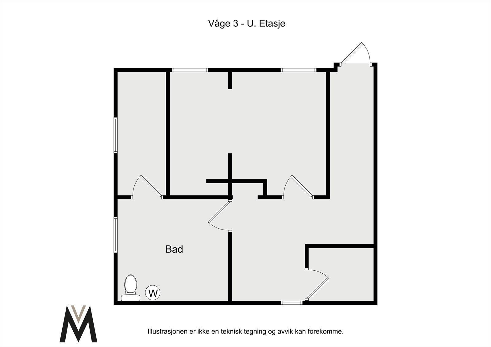 Plantegning u.etg. Galleribilde