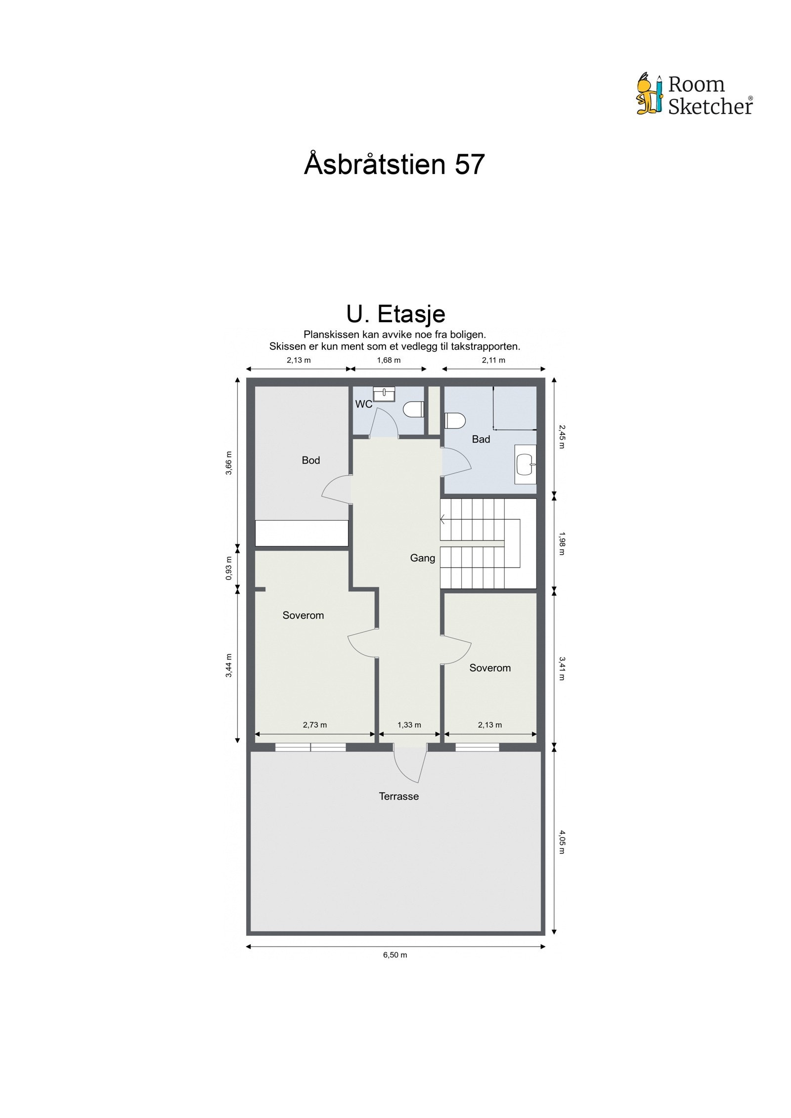 Planskisse - U. Etasje. Galleribilde