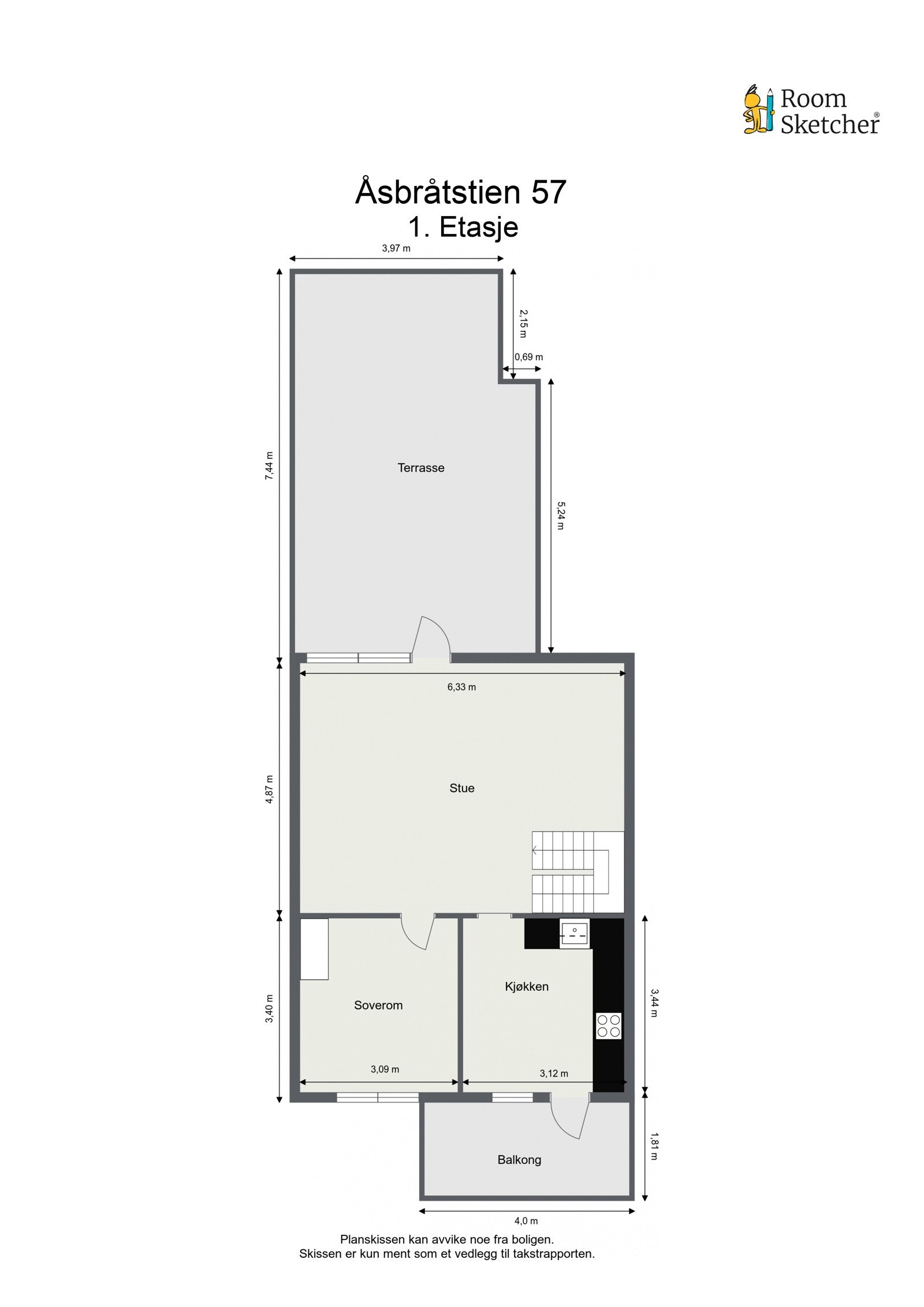 Planskisse - 1. Etasje. Galleribilde