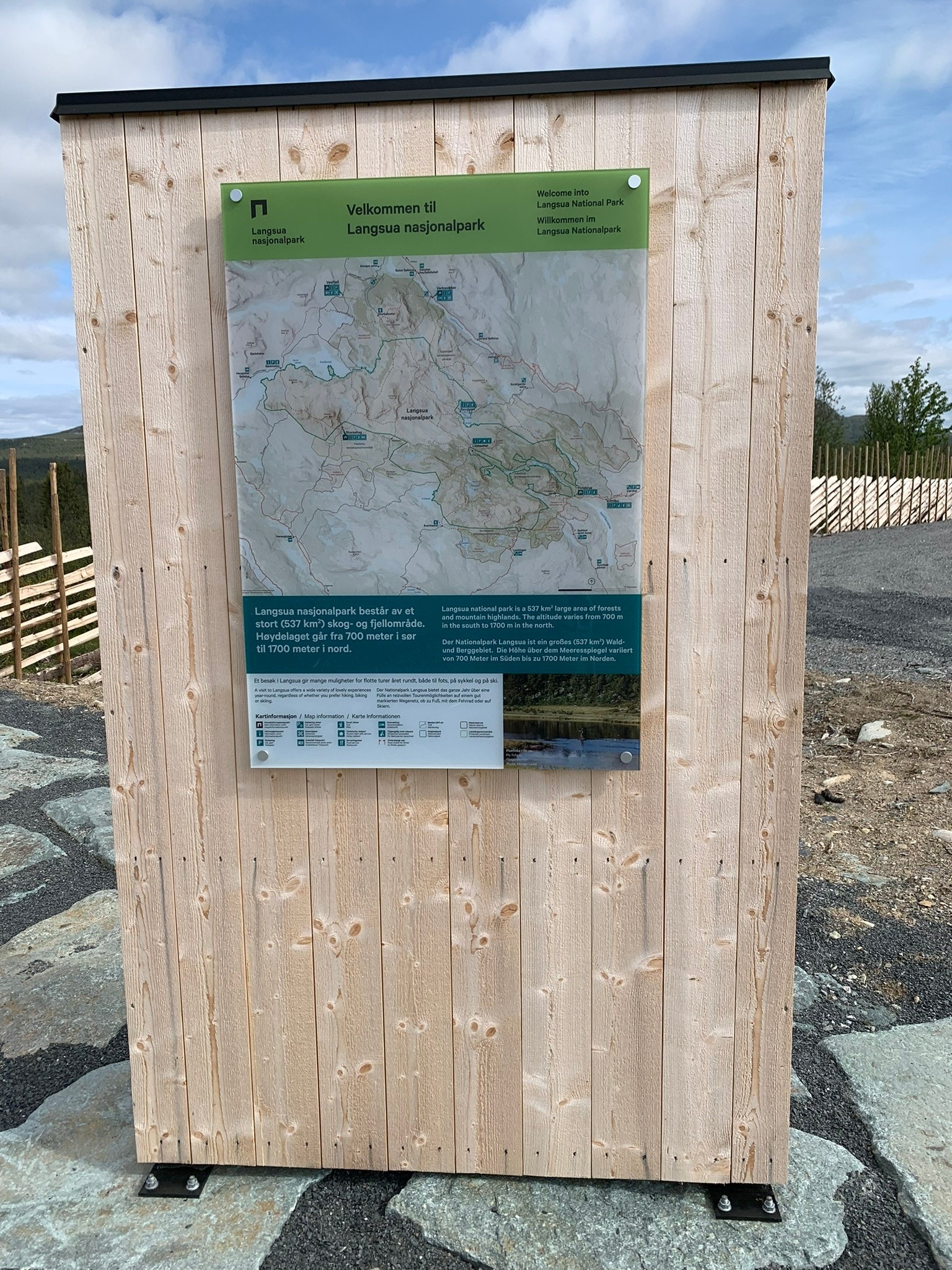 Informasjonspunkt Lenningen Langsua nasjonalpark Galleribilde