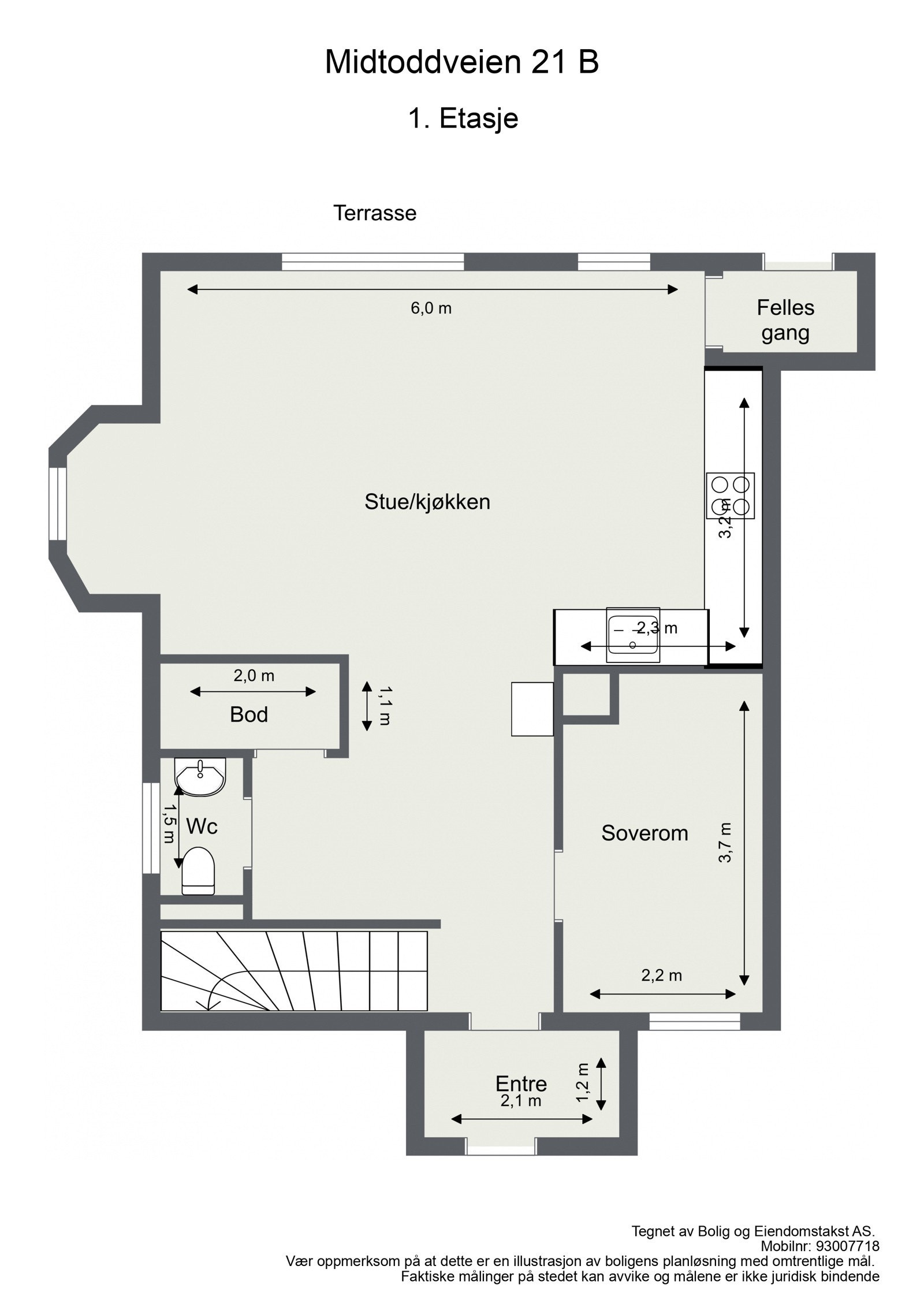 Aller først: plantegning av denne etasjen, så du får orientert deg litt. Galleribilde