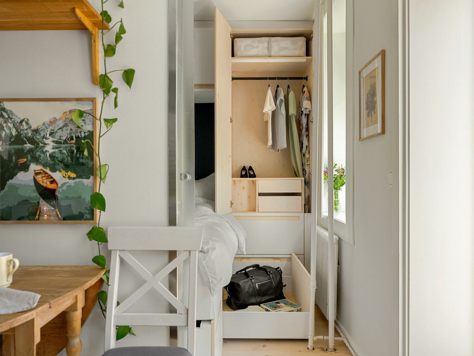 Og her snakker vi altså så mange gode løsninger at vi nesten blir svimle. Lagring på 23 kvm skal ikke bli noe problem! Galleribilde