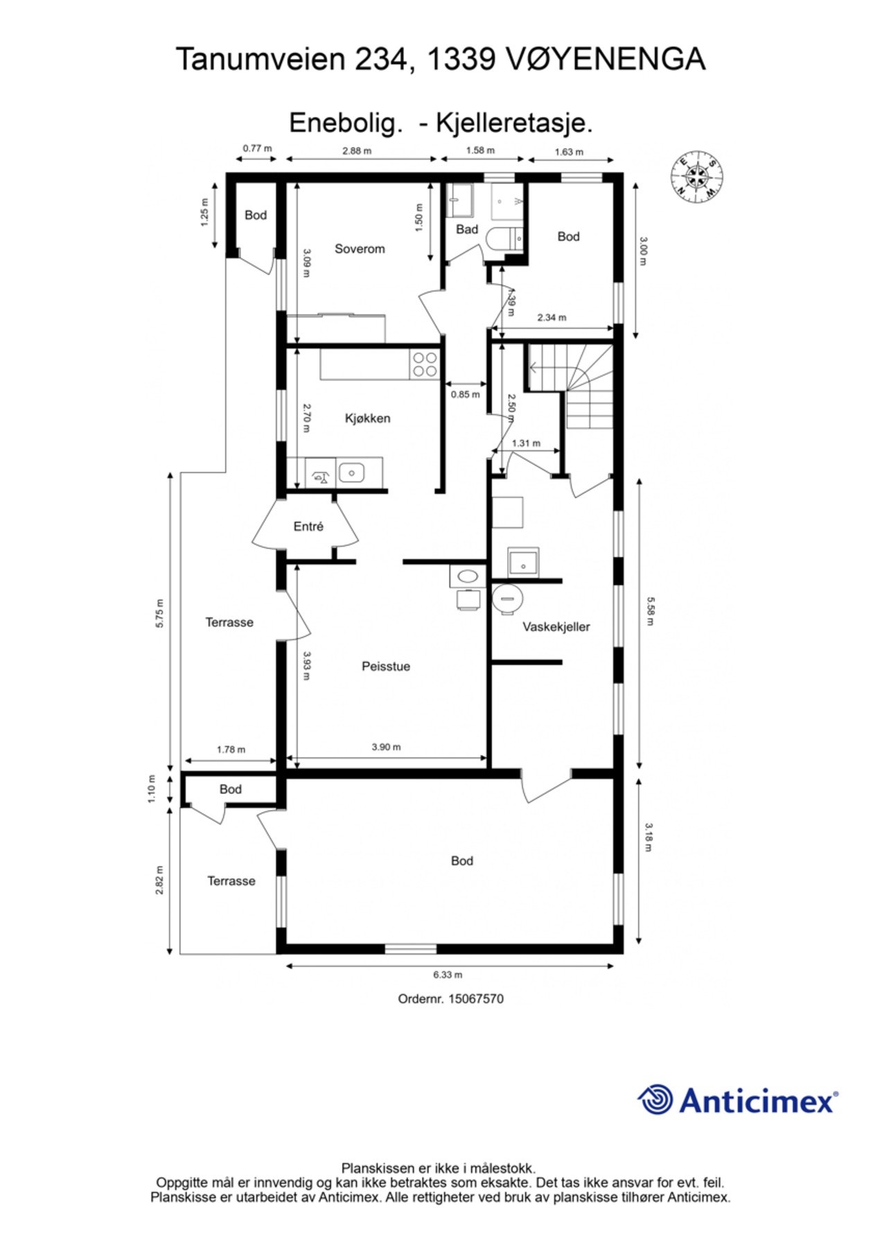 Plantegning - Underetasje Galleribilde