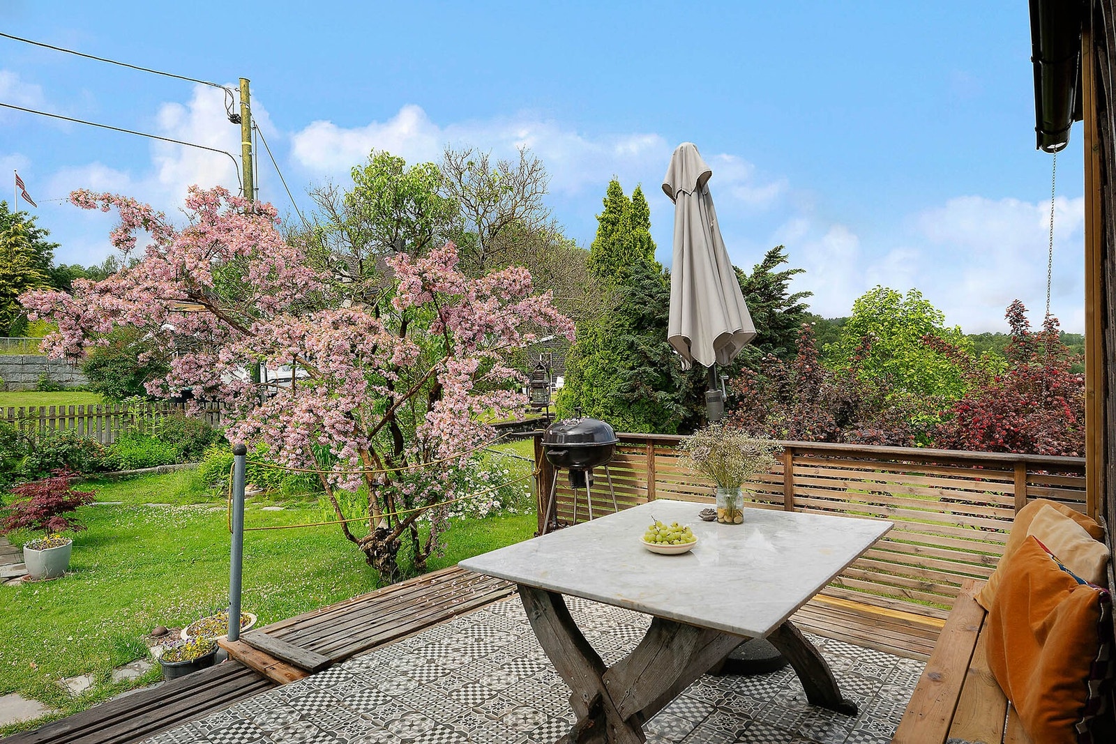 Terrassen kan enkelt innredes etter eget ønske og behov Galleribilde