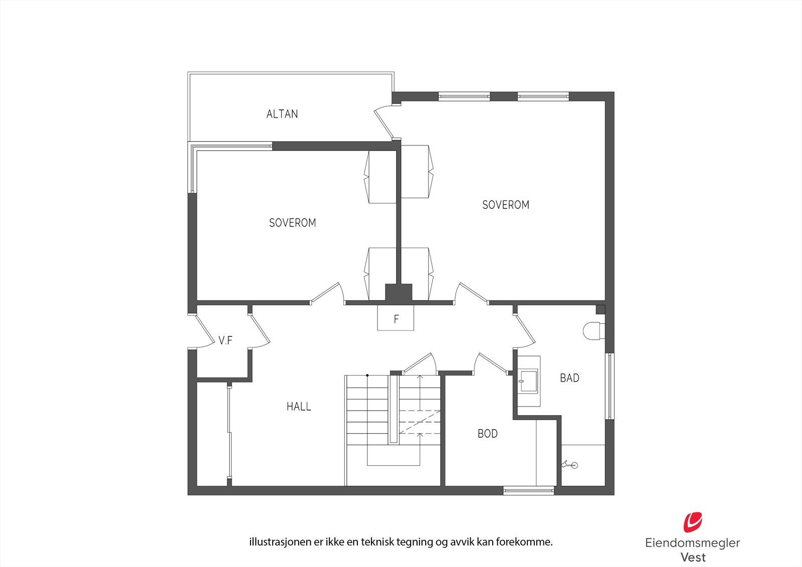 Plantegning 1. etasje. Galleribilde