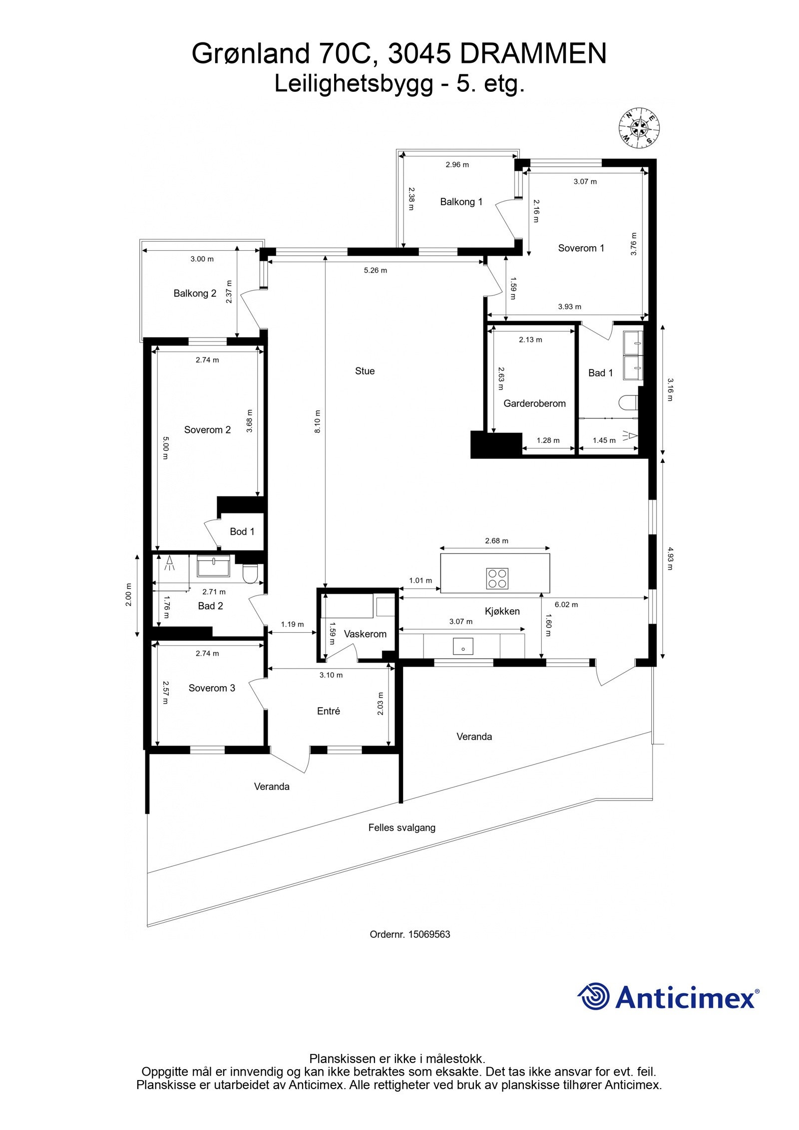 Plantegning 5. etg Galleribilde