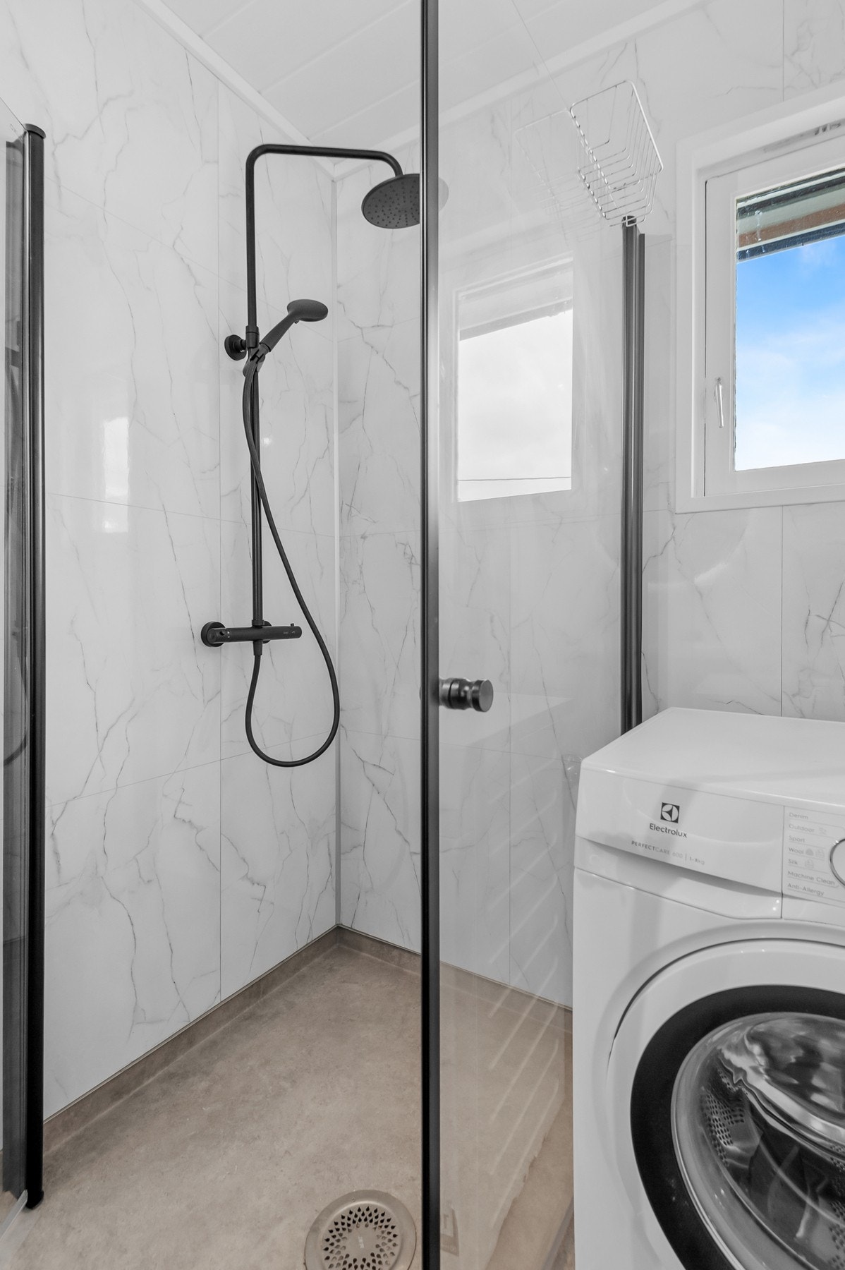 Det er opplegg for vaskemaskin. Galleribilde