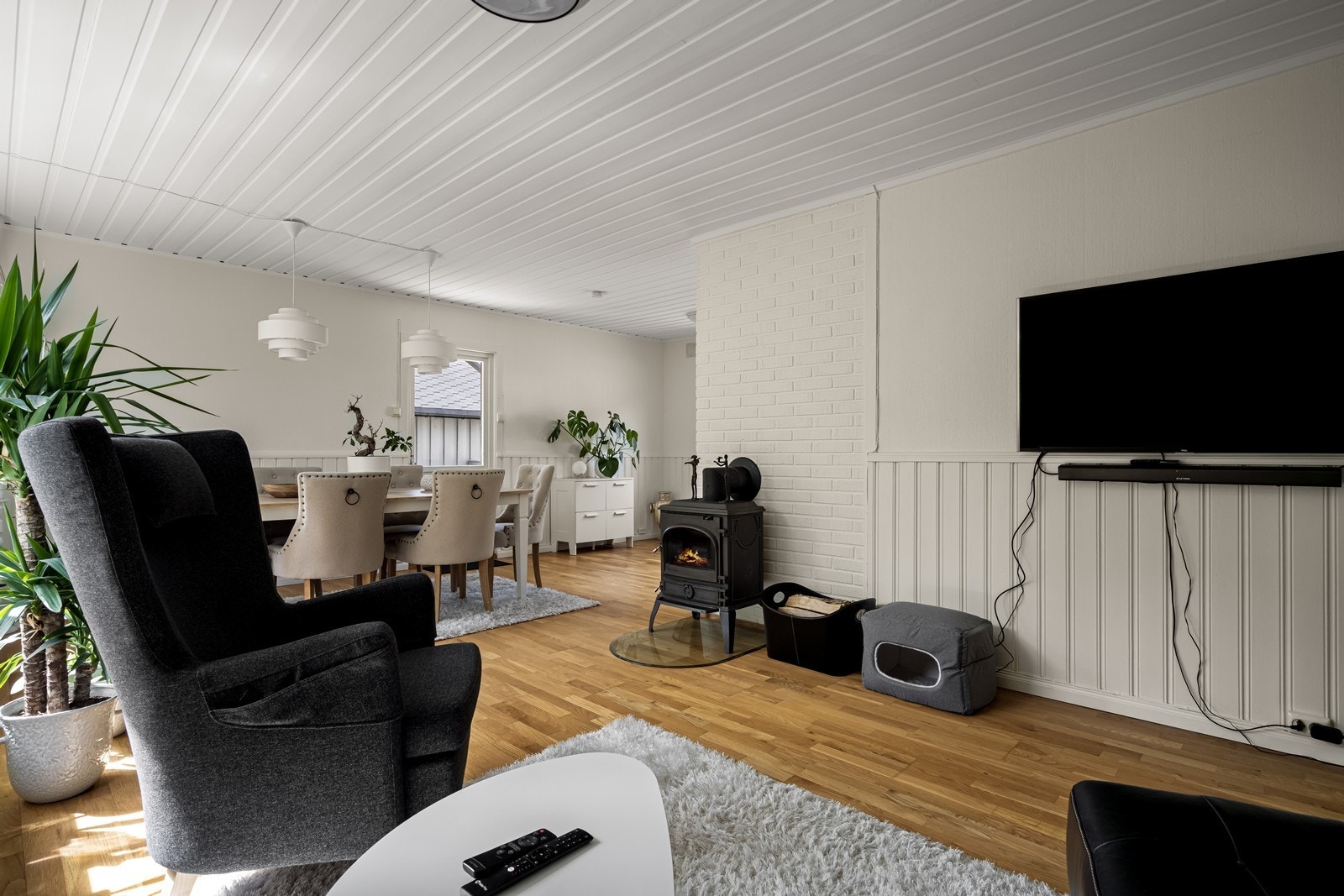 Rommet har fin utforming som gir fleksible innredningsmuligheter Galleribilde